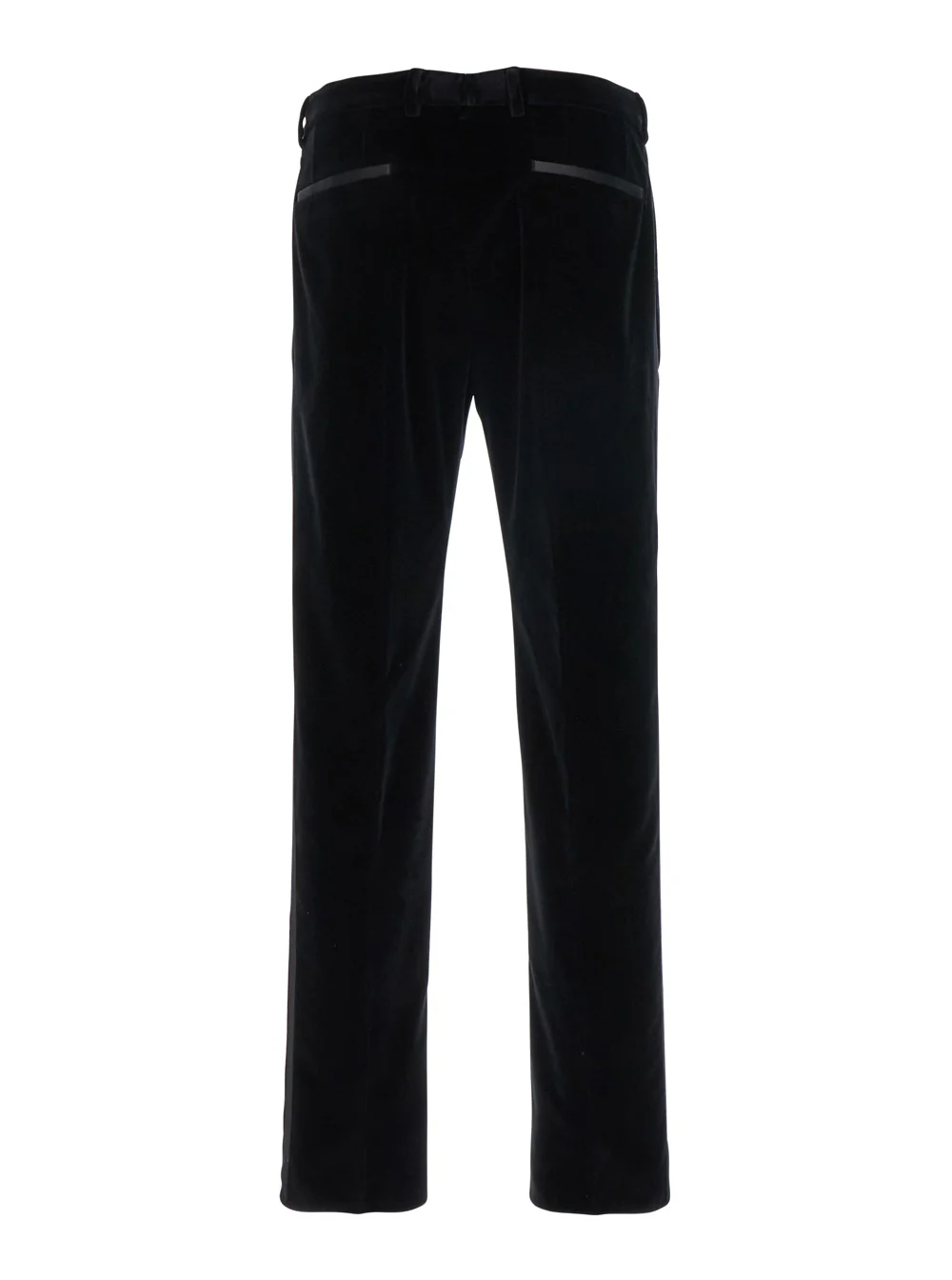 Dolce & Gabbana Black Pants with Belt Loops in Velvet Stretch Man Trousers