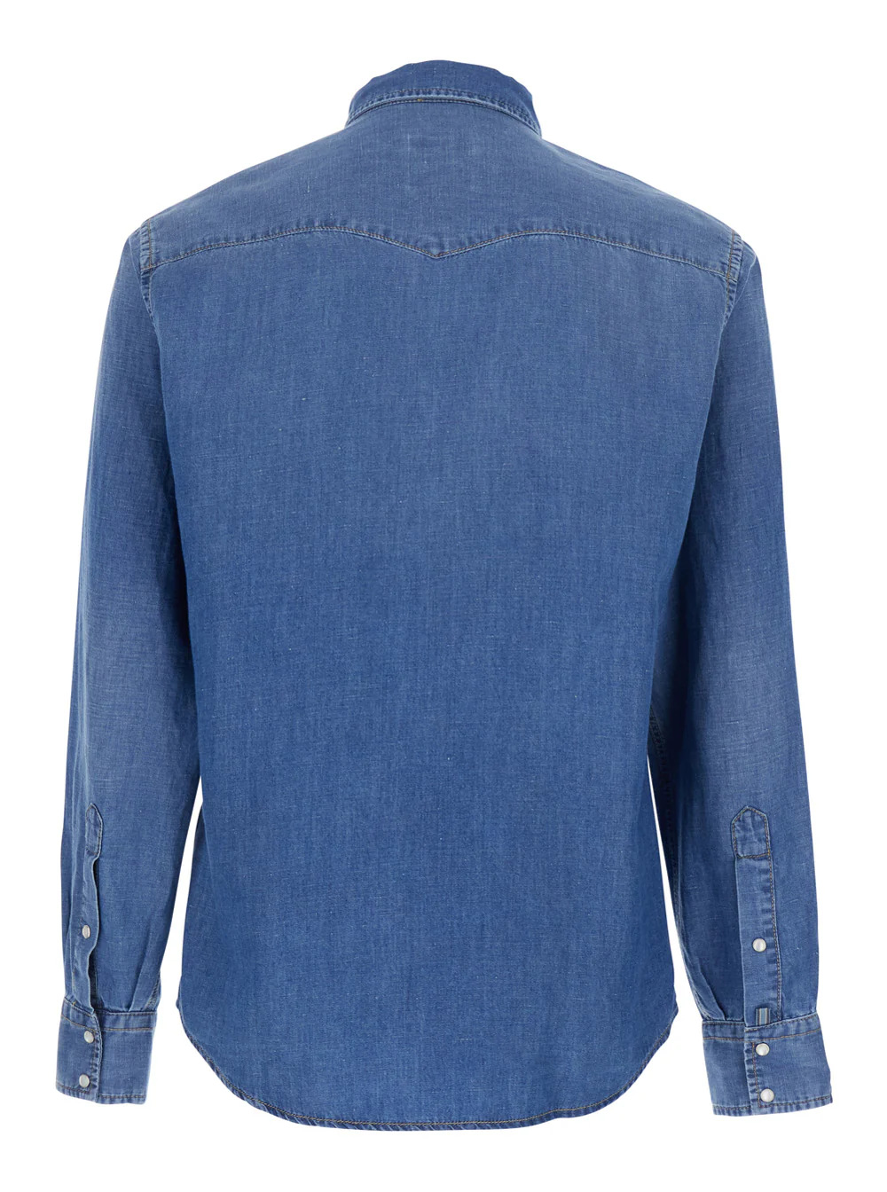 Jacob Cohen Blue WESTERN Shirt with Classic Collar and Long Sleeves in Cotton Linen for Men Blu Blouses