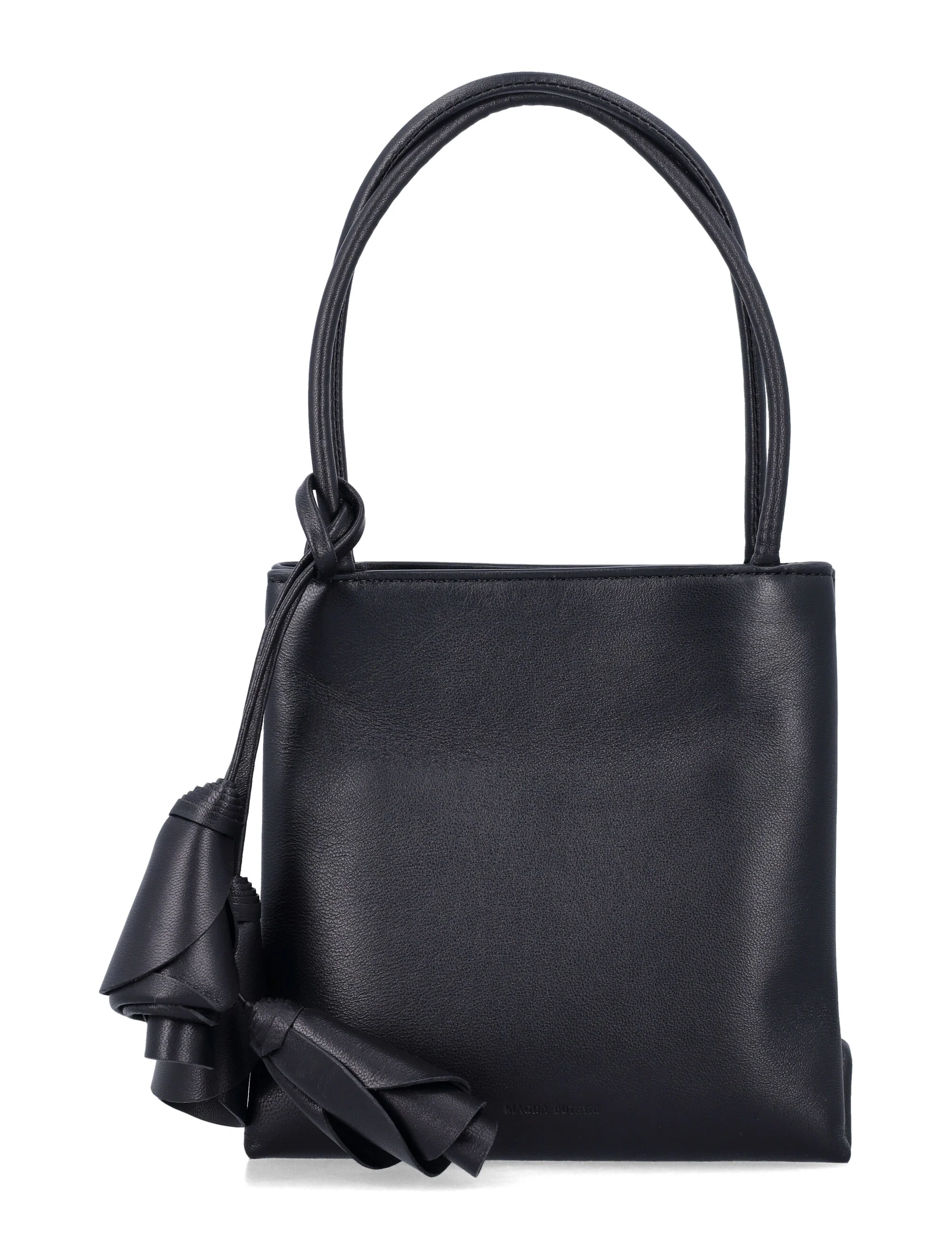 Magda Butrym Black Leather Julia Bag Lamb Lining Tote