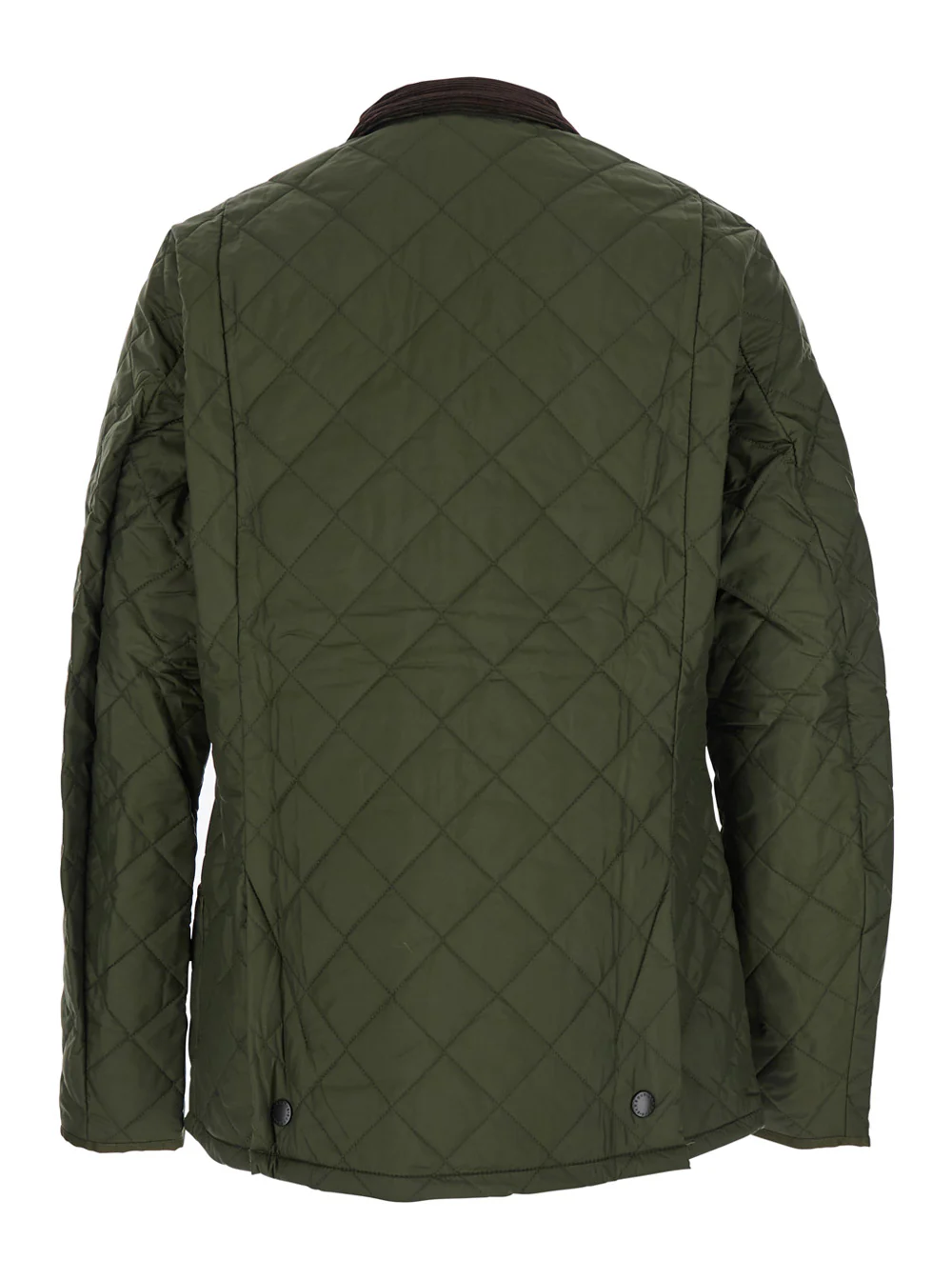 Barbour Jacket Heritage Liddesdale With Classic Ribbed Collar And Logo Lettering On The Front Green Tech Fabric For Men Polyamide