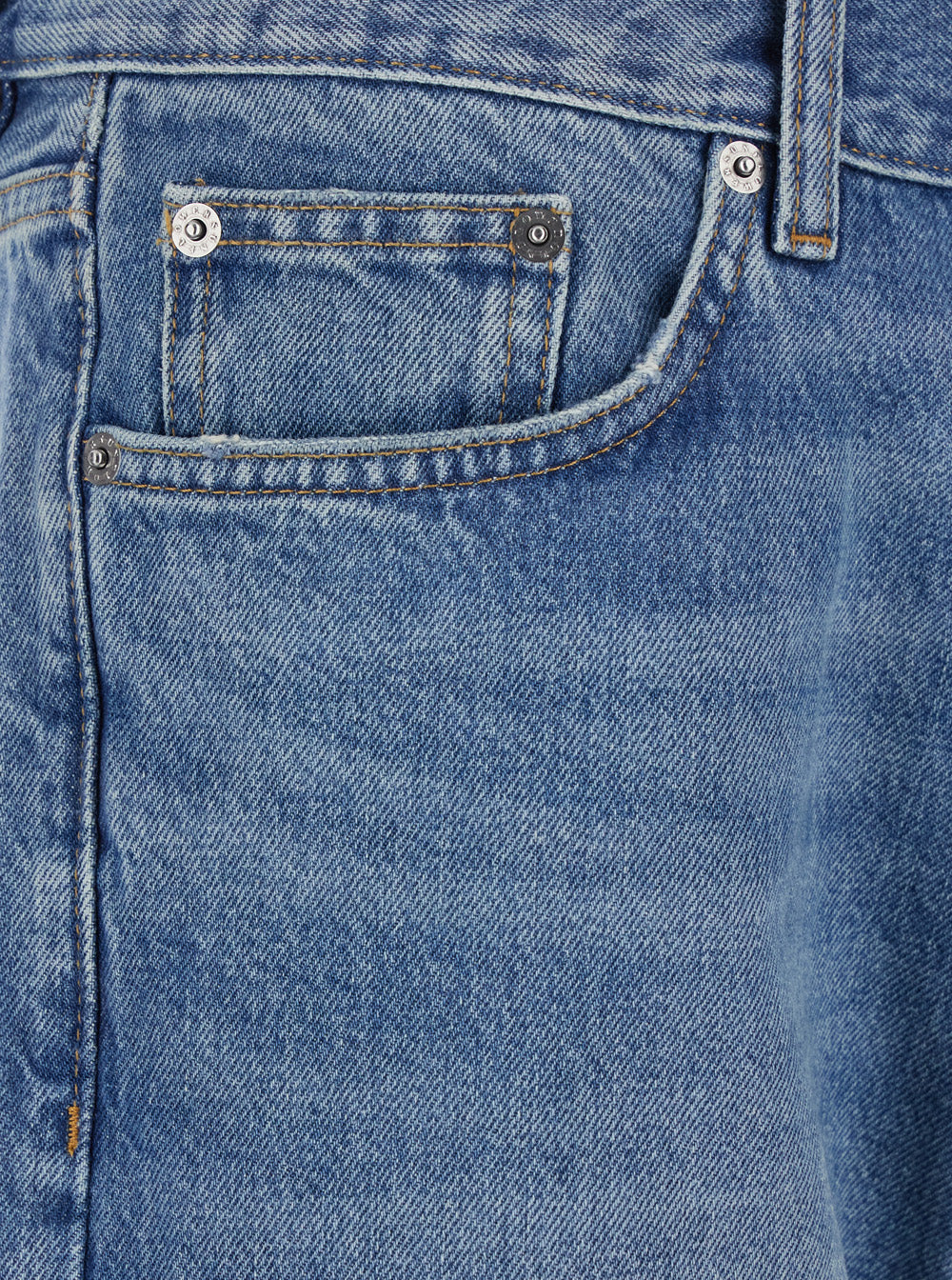 Sunflower Blue Jeans with Belt Loops and Logo Patch on the Rear in Denim Man Blu