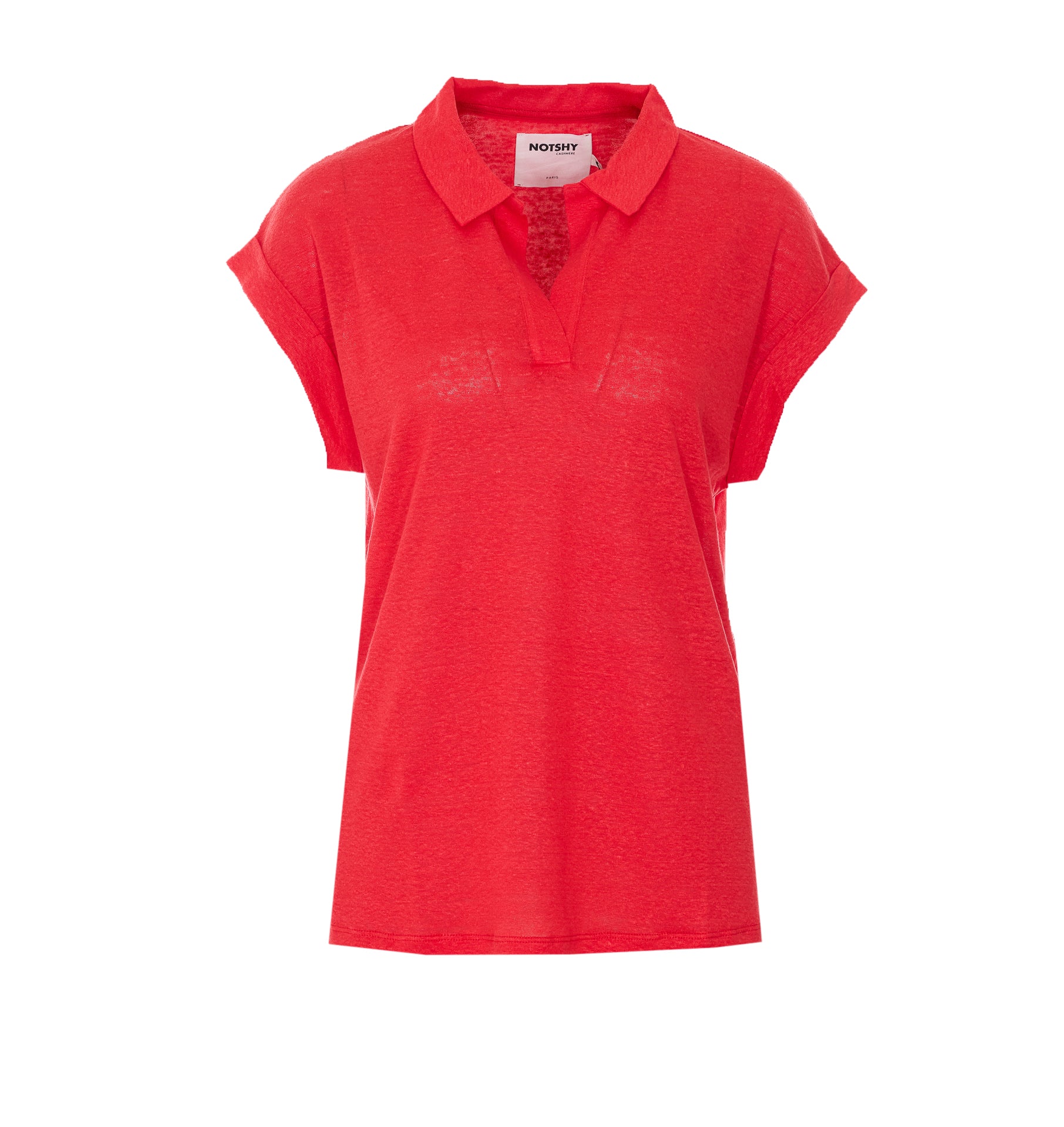Not Shy T-Shirts And Polos Red Linen