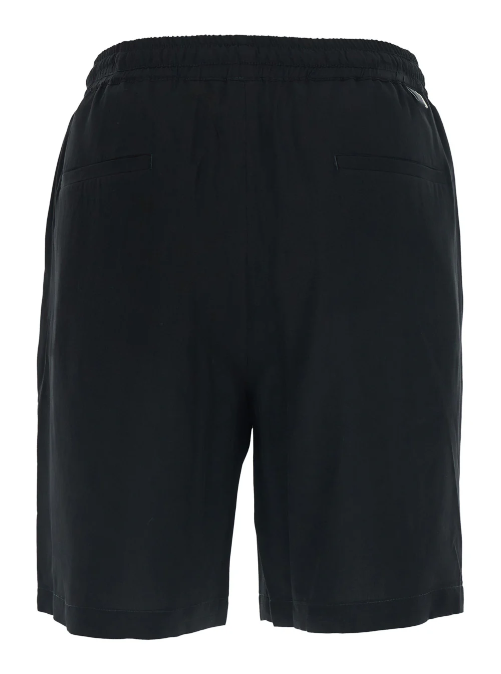Low Brand Black Bermuda Shorts With Elasticated Waist And Drawstring Viscose For Men