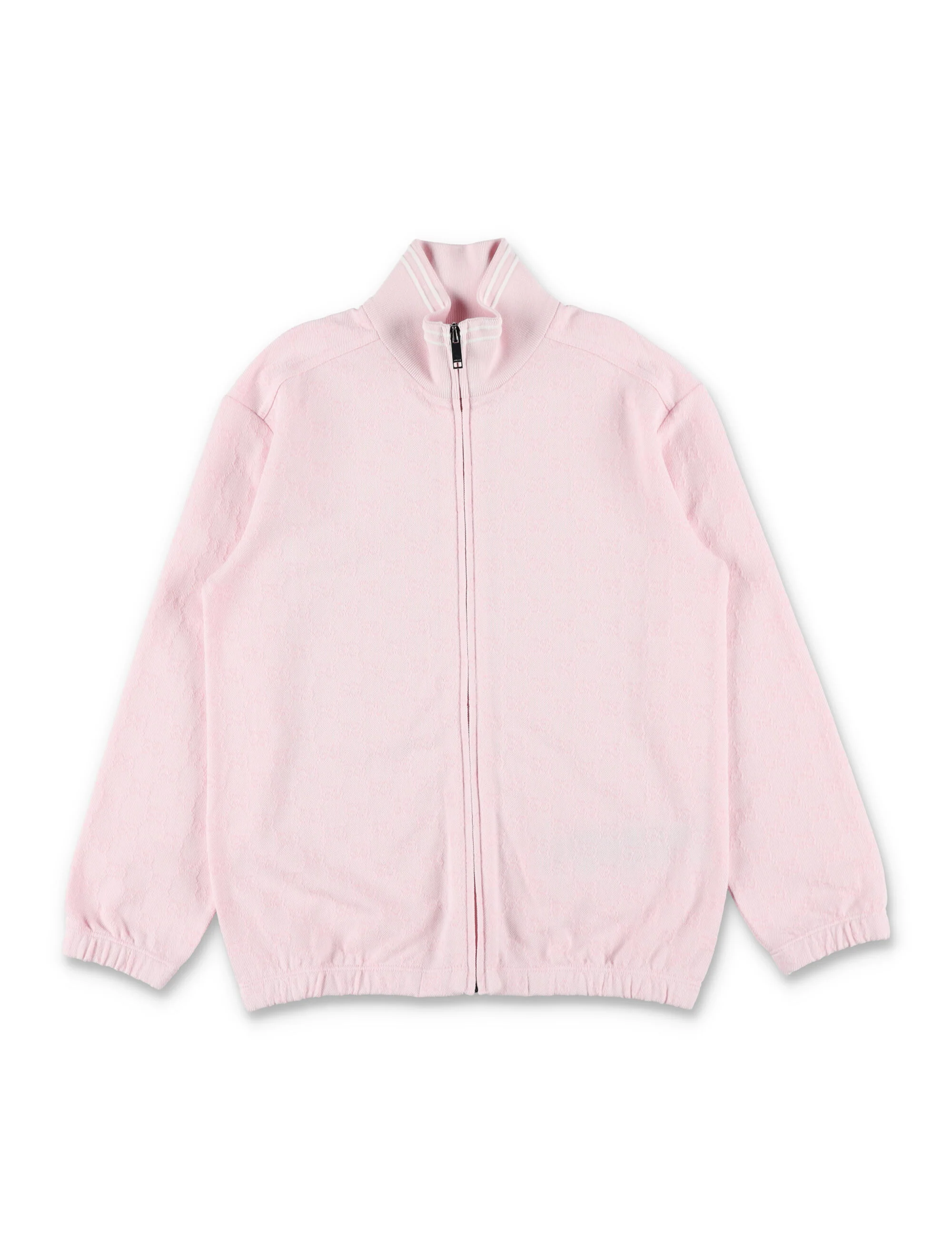 Gucci GG Piqué zip jacket for kids Baby Pink Cotton Sweatshirt