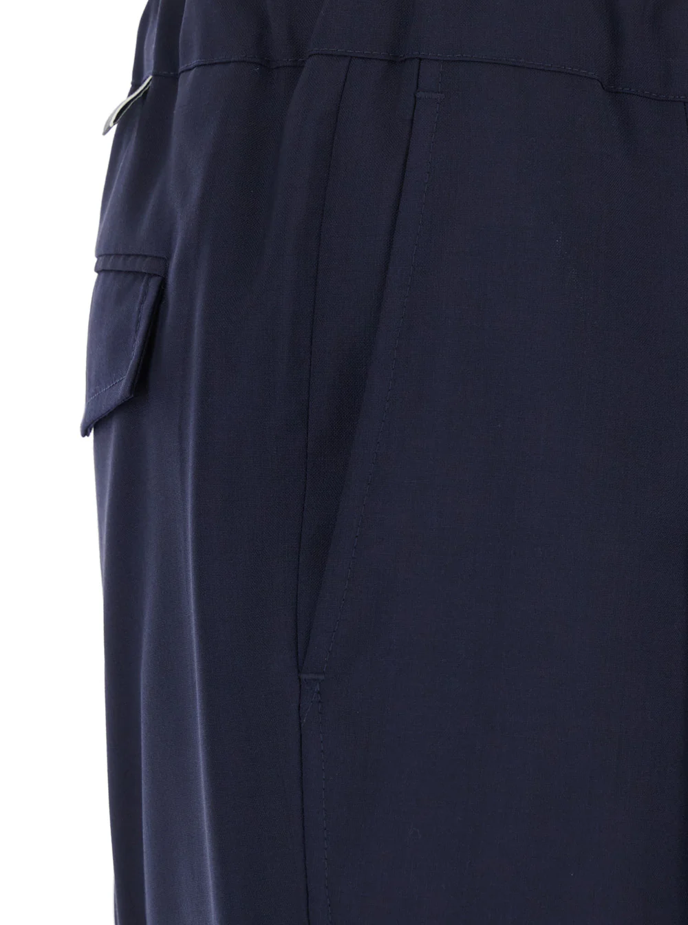 Low Brand LANA Blue Pants with Side Pockets and Zip Closure in Wool Polyester Blend for Men Blu Trousers