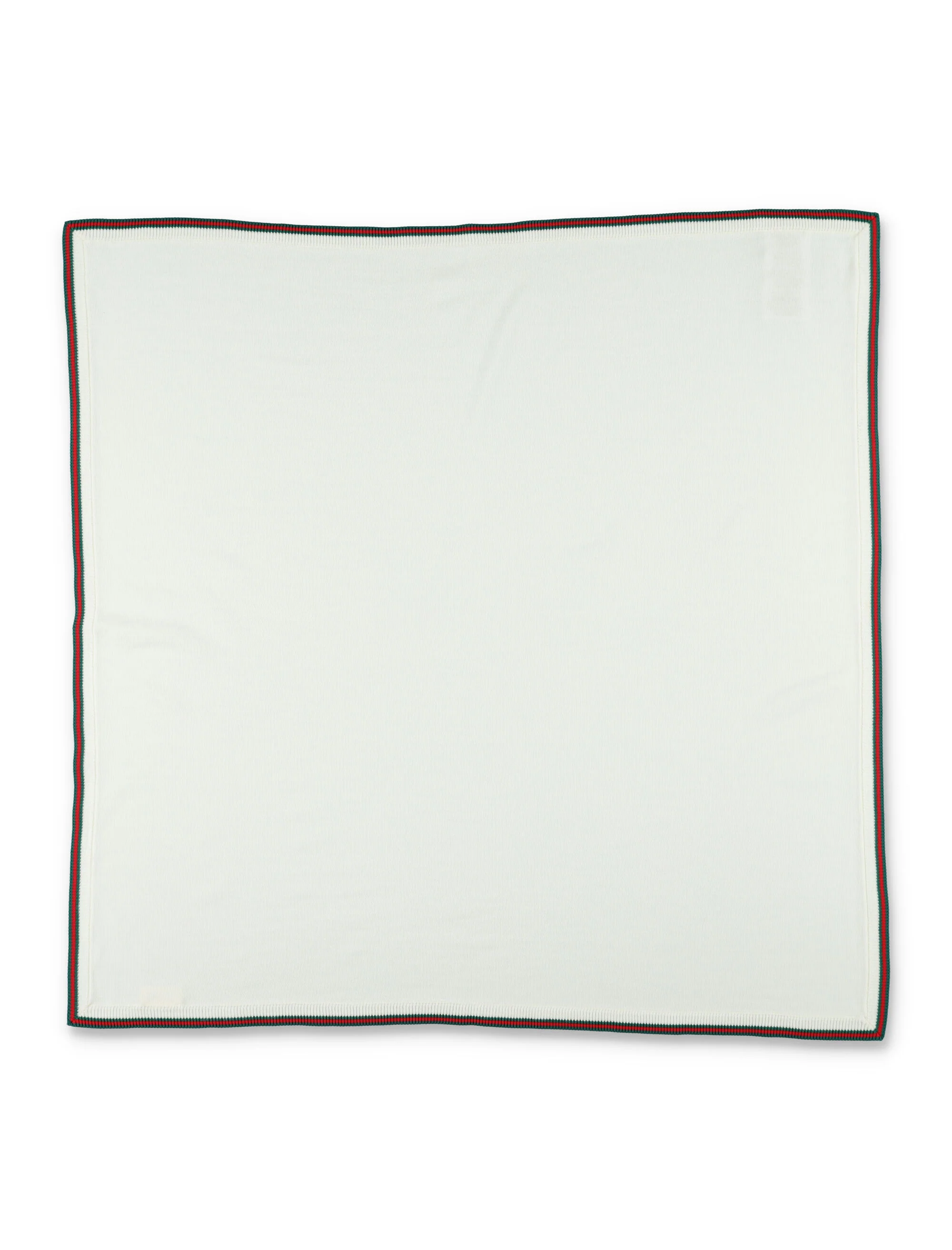 Gucci Baby Wool Web Blanket Off White Fabric