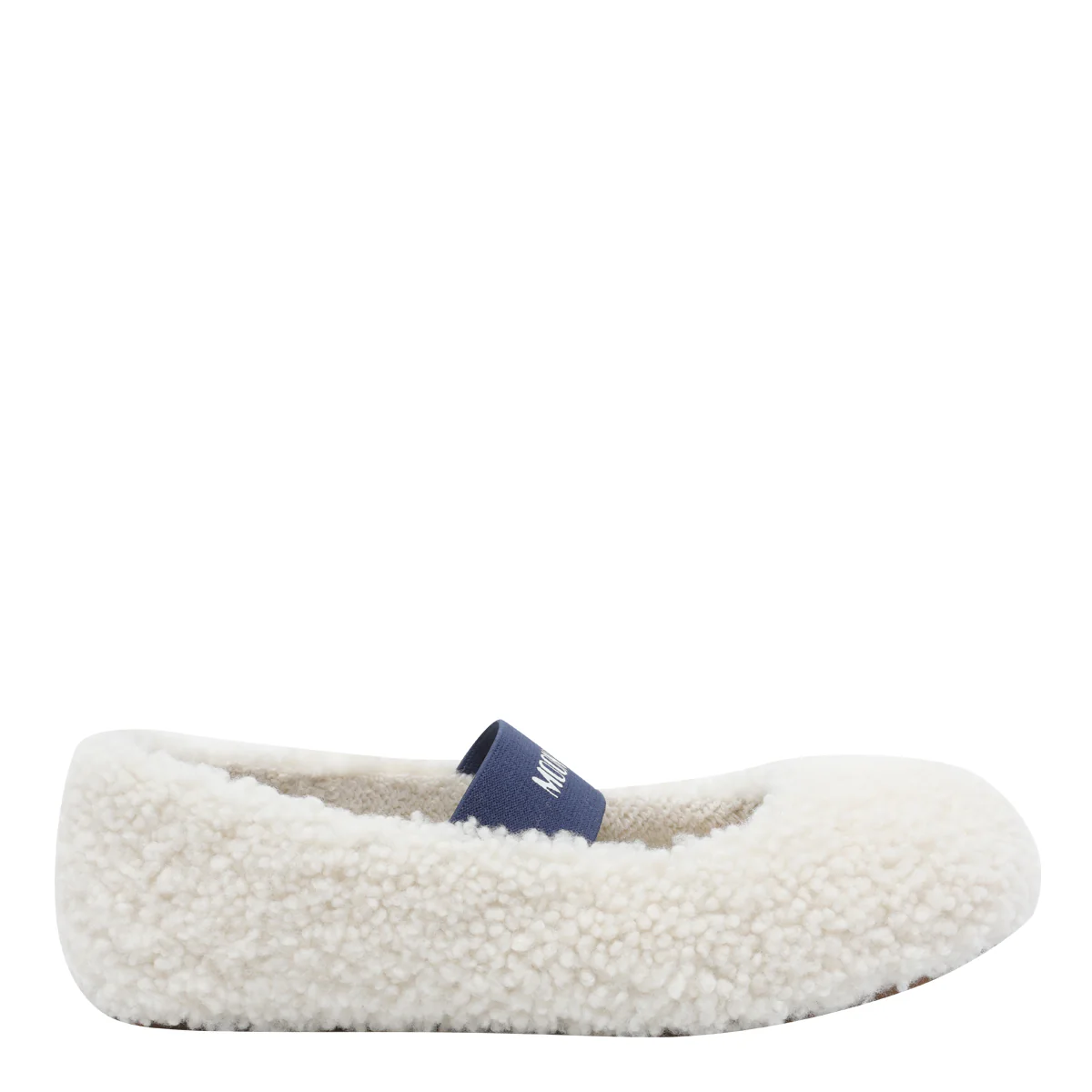 Moon Boot Flat shoes White Shearling/rubber Sole