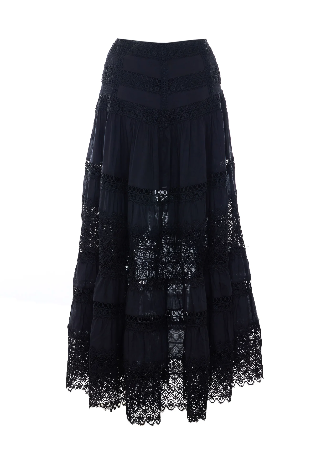 Charoruiz Skirts Black Cotton