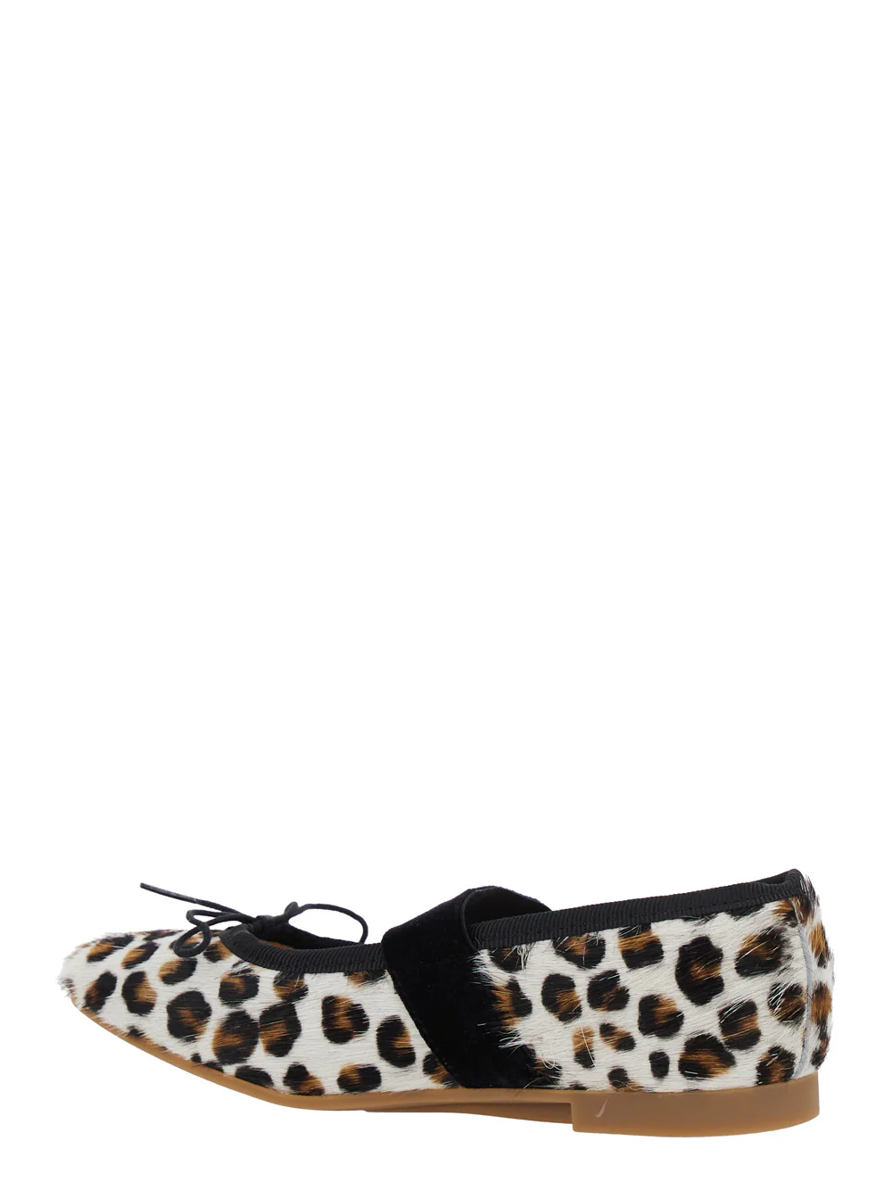 Pom D'Api Kids Multicolor Ballet Shoes with Adjustable Strap Closure and All-Over Leopard Motif in Fabric Girl Rubber Ballerinas