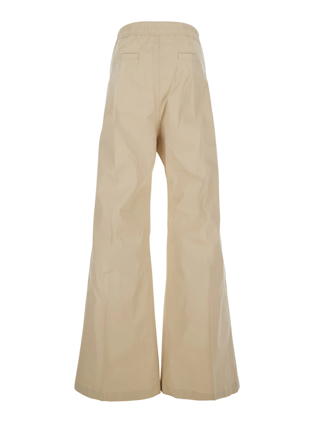 Rick Owens HEIZER BELAS-SAND PANTS - Beige with High Waist and Side Pockets Cotton Men Elastane Trousers