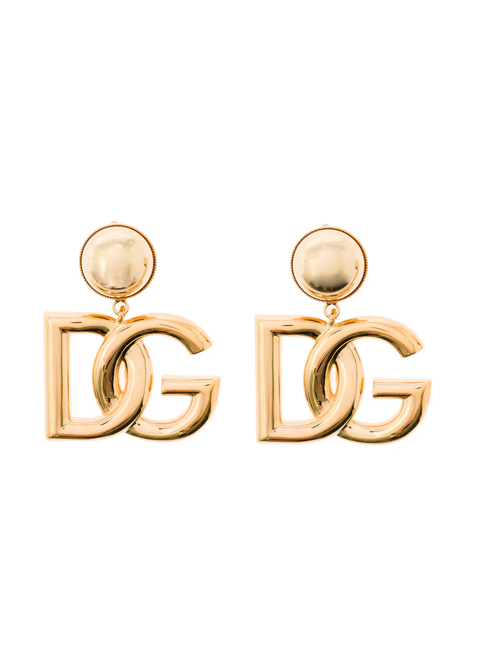 Dolce & Gabbana Gold DG Logo Clip Earrings in Brass for Women Metallic