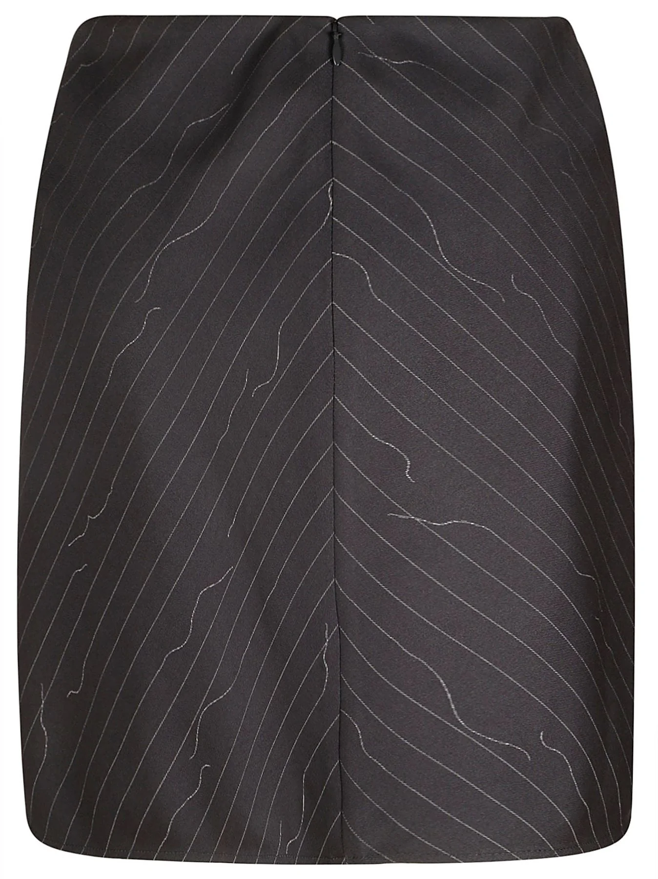 Off-White OWCU009S24FAB0020700 Nero Polyester Virgin Wool Gonna