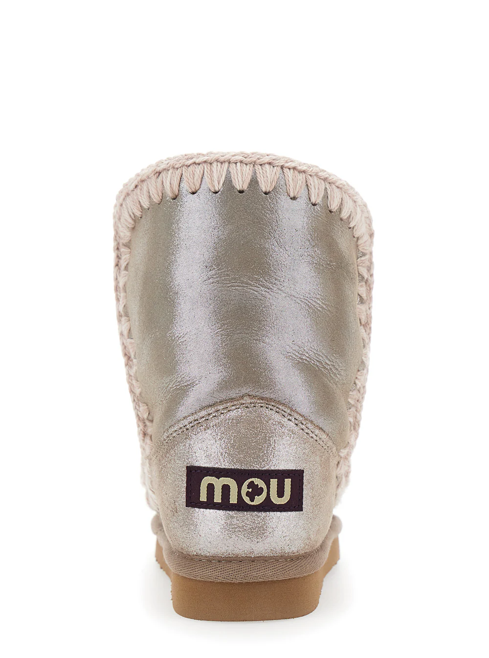 Mou Kids Eskino Metallic Ankle Boots in Patent Suede Girl Sheep