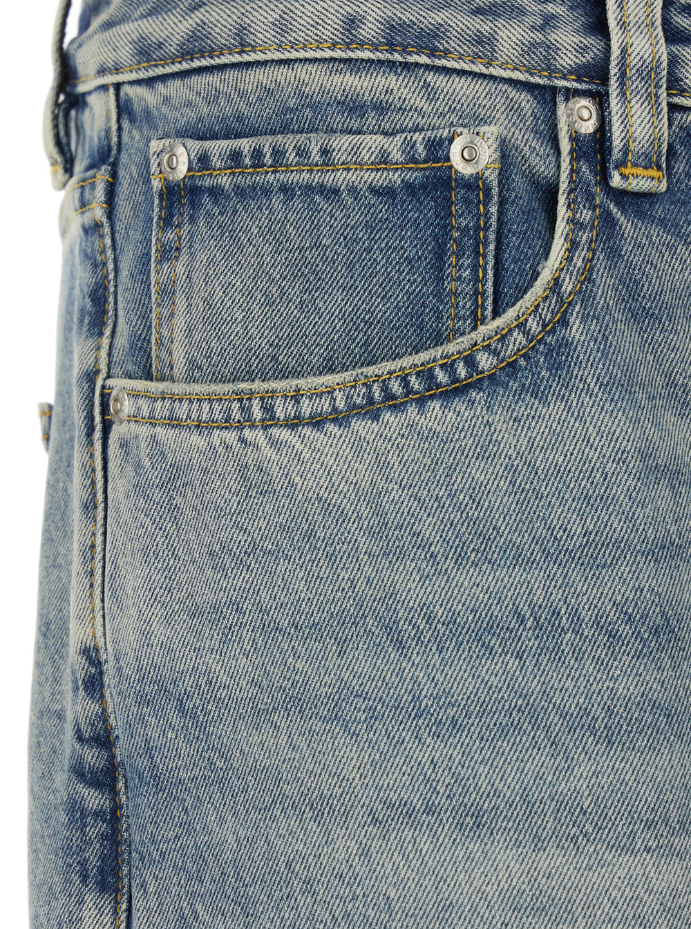 Won Hundred Five-pocket Jeans with Faded Effect in Blue Denim for Men Light Organic Cotton