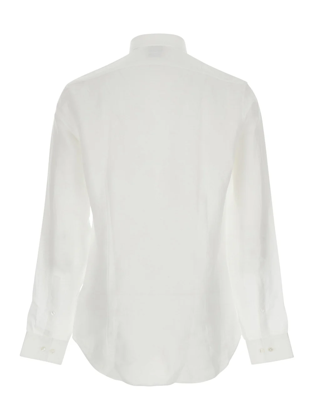 Calvin Klein Shirt SLIM REF LINEN BLD SLD White with Classic Collar and Long Sleeves in for Women Lyocell Blouses
