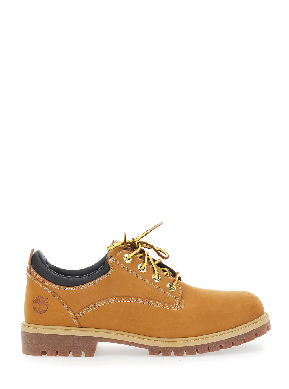 Timberland Lace-Up Ankle Boots with Two-Tone Laces and Logo Embossed on the Side in Beige Leather for Men Lace Shoes