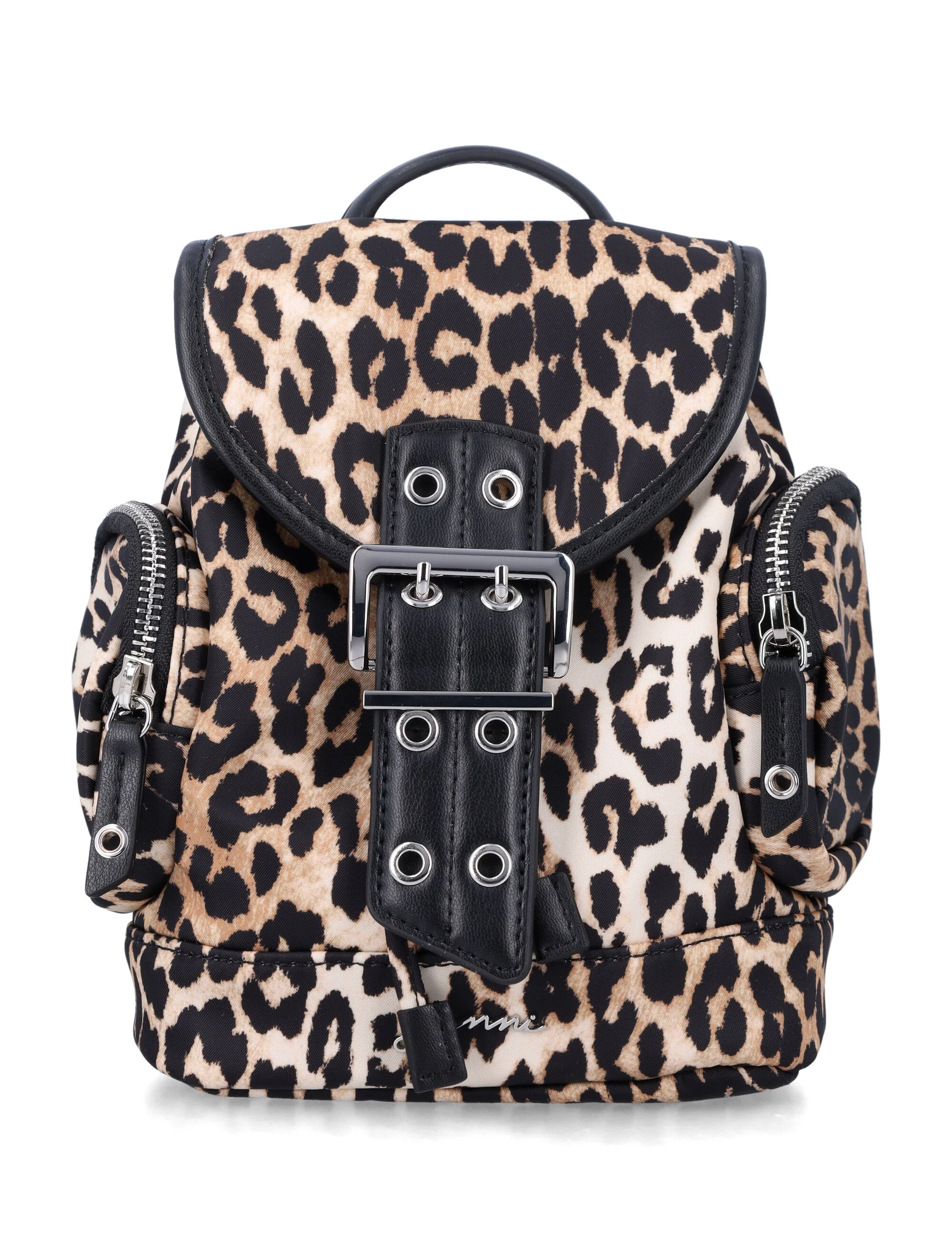 Ganni leopard nano backpack Print Recycled Polyamide Lining
