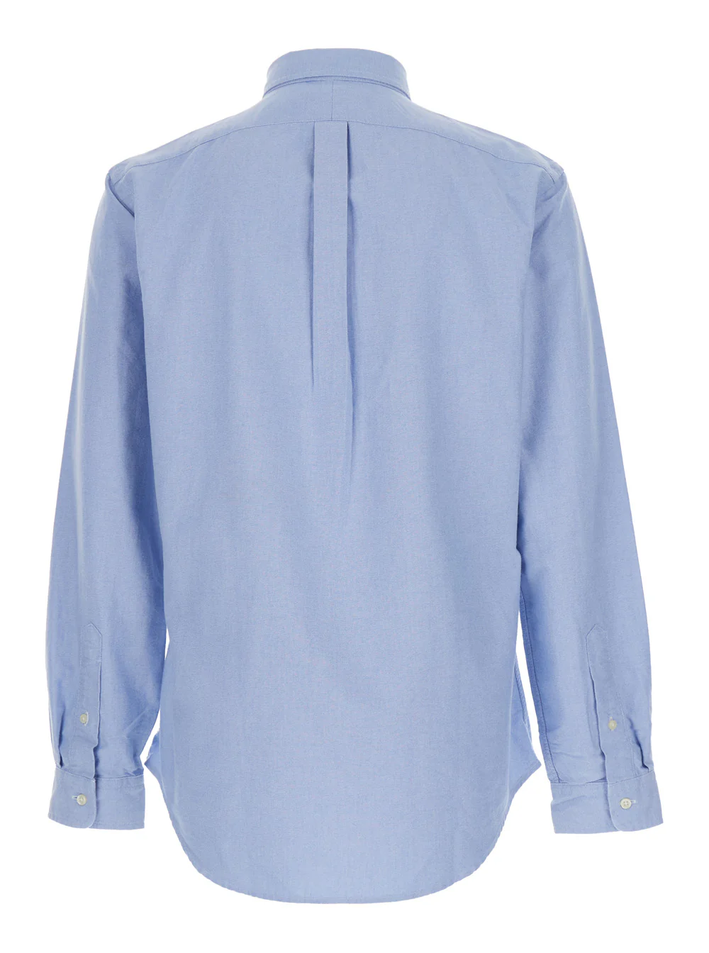 Polo Ralph Lauren Blue Slim Fit Oxford Shirt with Button Down Collar and Front Embroidery in Cotton for Men Light Blouses