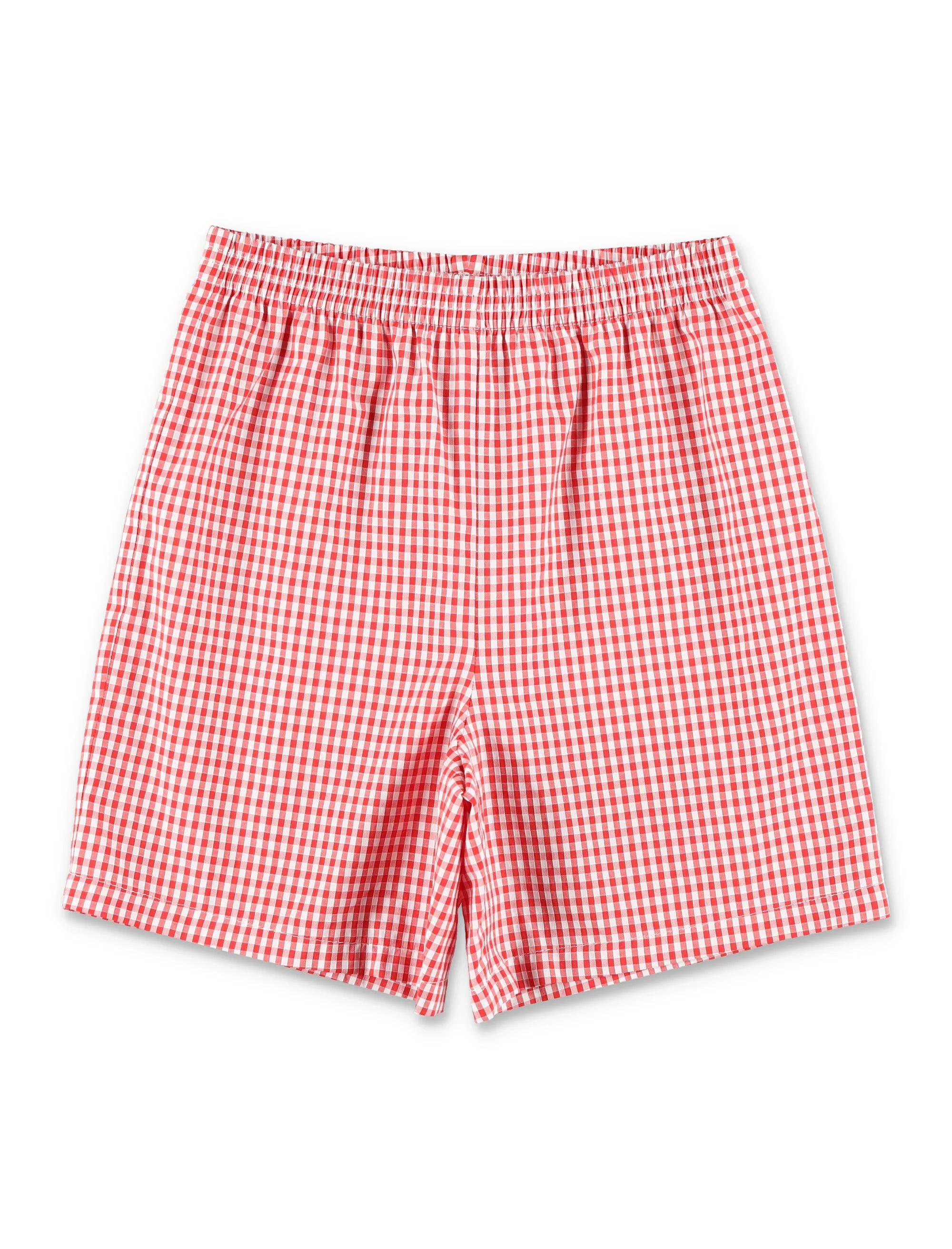 Gucci Kids Vichy Check Shorts Red/white Cotton