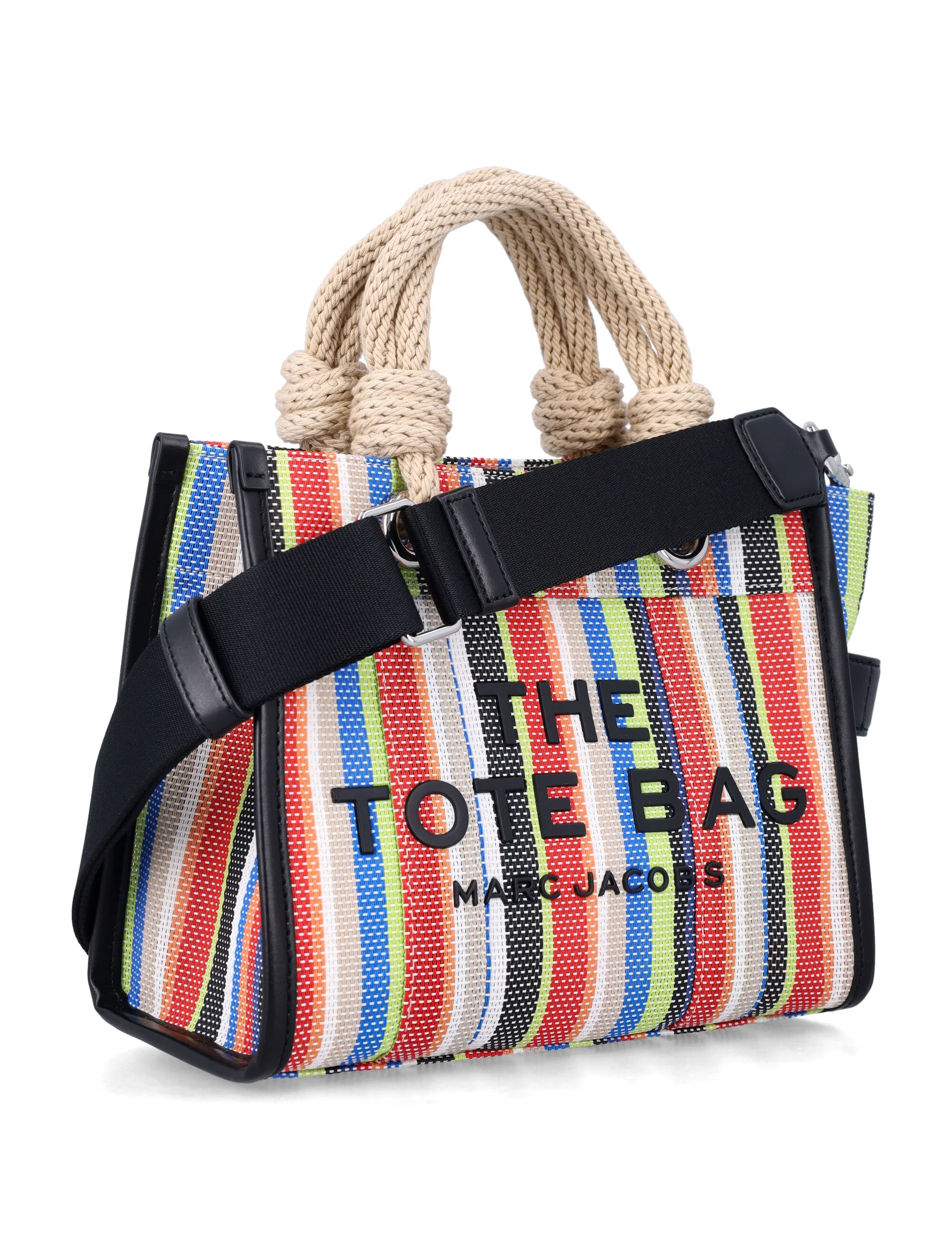 Marc Jacobs The Stripe Mesh small tote bag Red Multi Striped Pvc