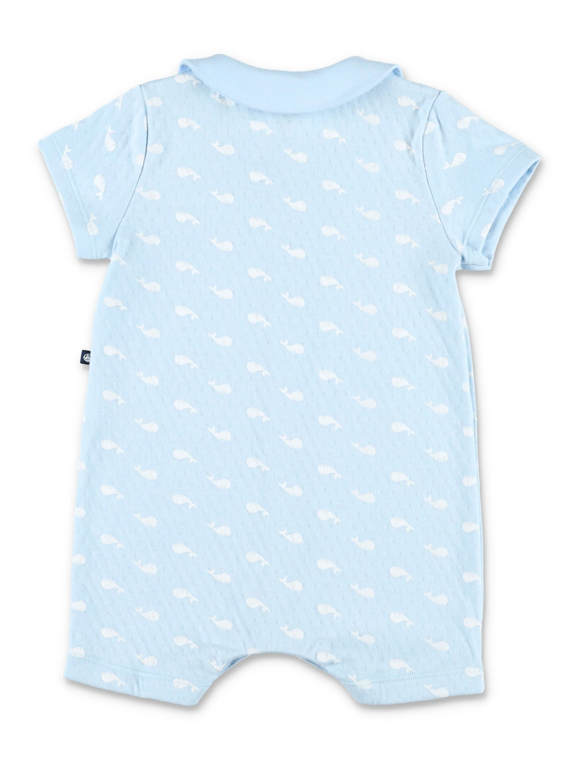 Petit Bateau Whale Print Baby Gift Set Blue Cotton