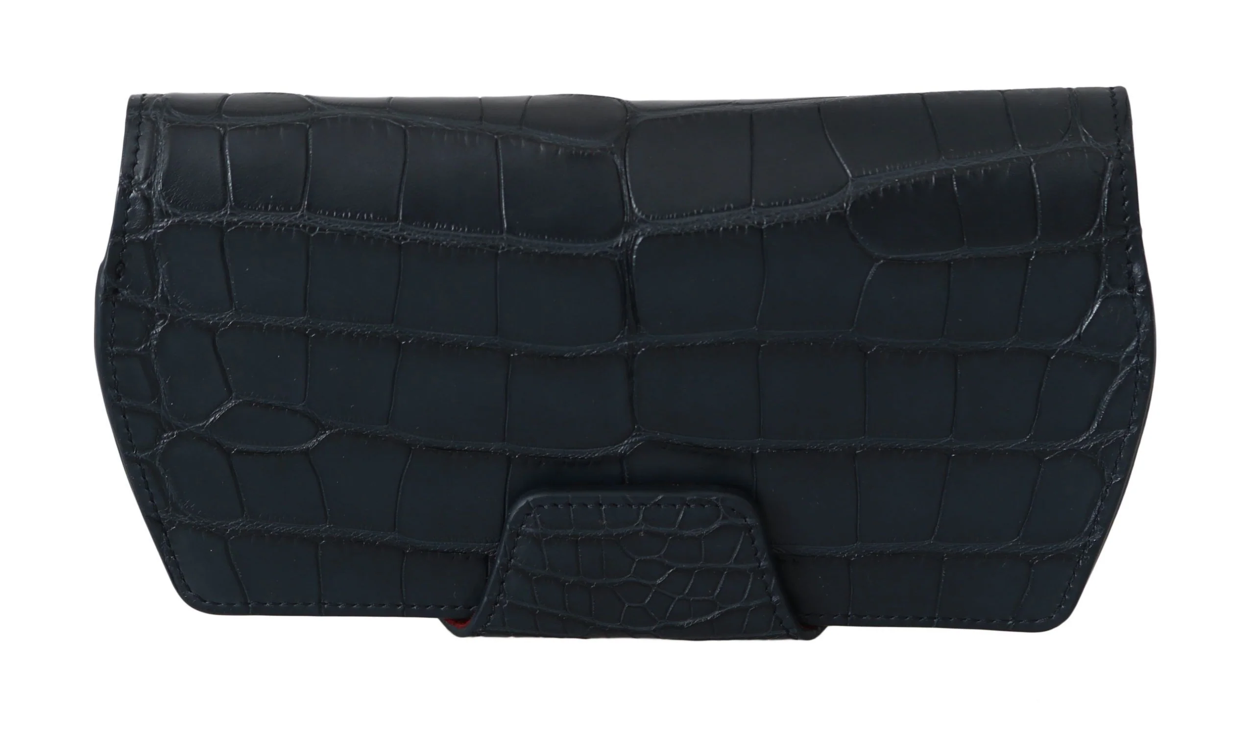 Dolce & Gabbana Blue Crocodile Eyewear Sunglasses Case Cover Pouch Skin Leather