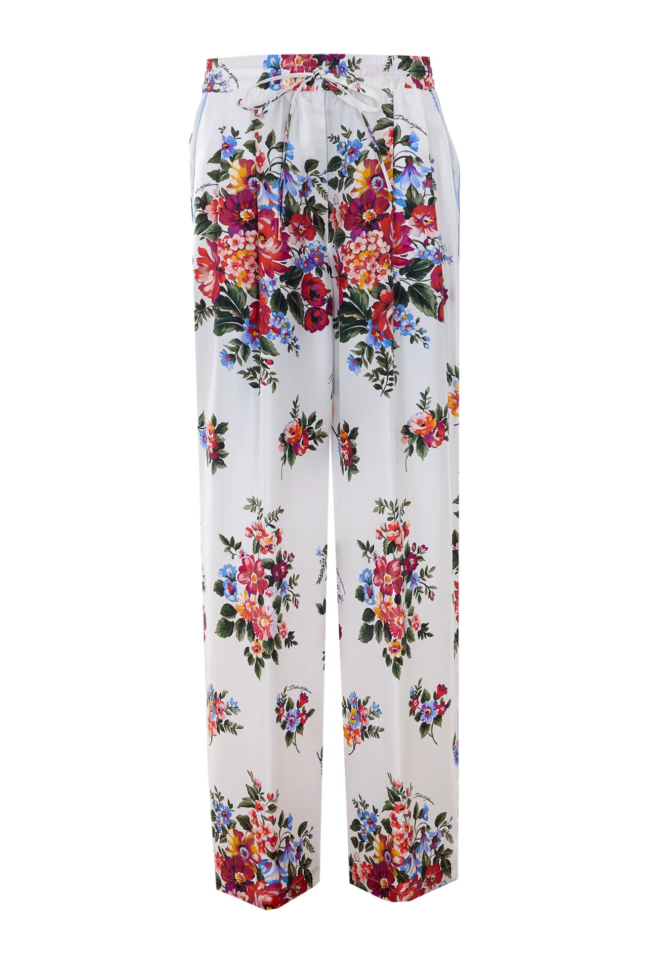 Dolce & Gabbana Trousers White Silk