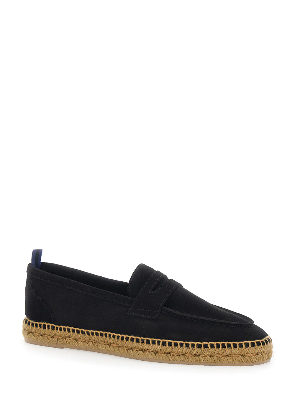 Castaner Nacho Black Espadrillas with Penny Slot in Suede Man Calf Flat Shoes
