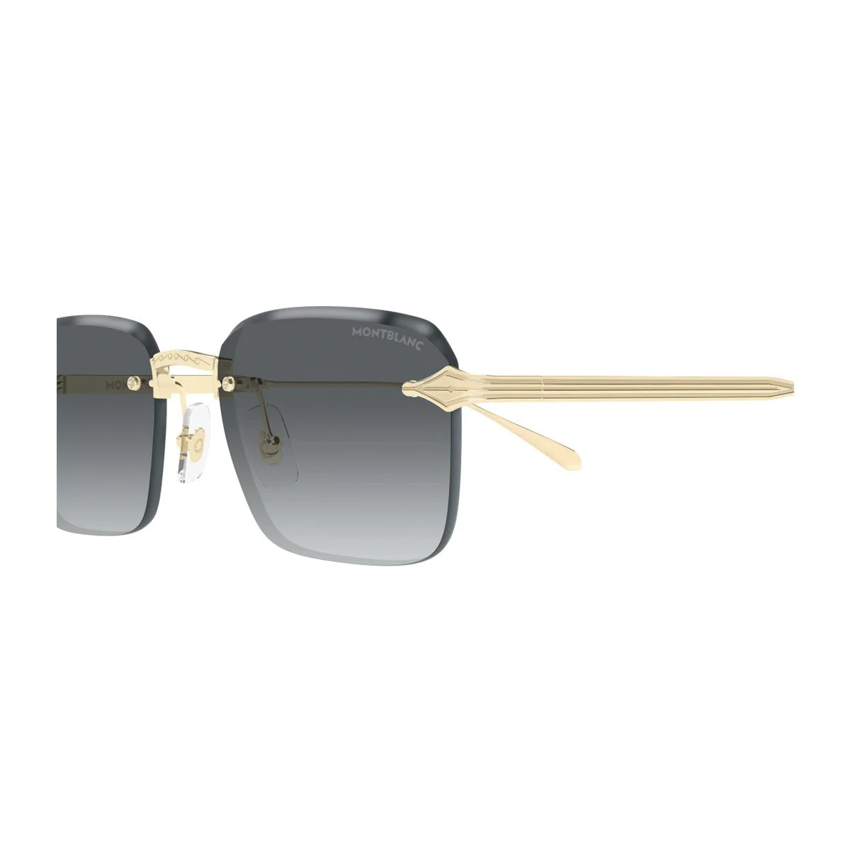 Montblanc Mb0456s Linea Nib Gold / Grey Metallo Sunglasses Montblanc Mb0456s Linea Nib Gold / Grey Metallo Sunglasses