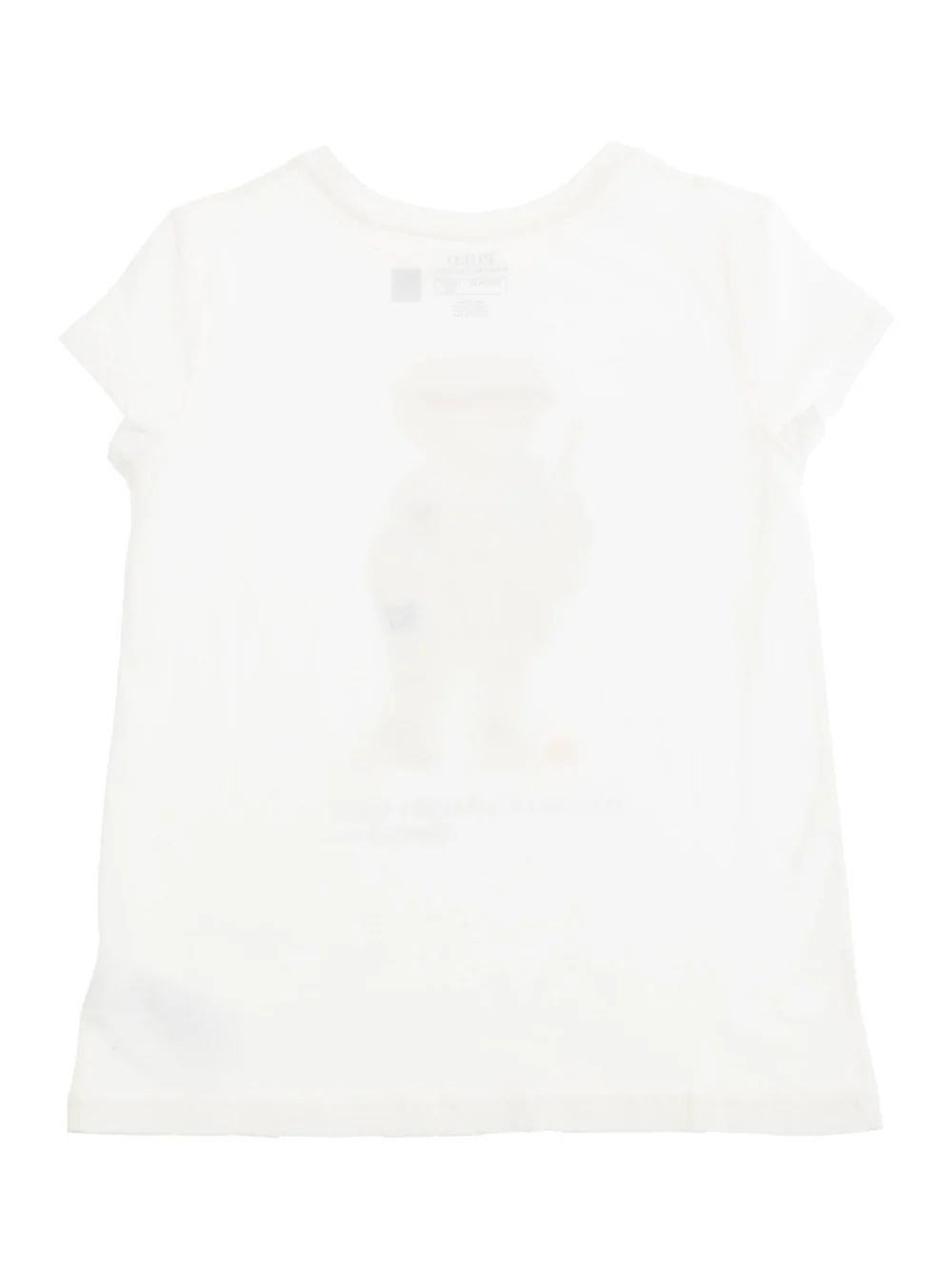Polo Ralph Lauren Kids White Crewneck T-Shirt With Maxi Logo Print On The Front Cotton Woman Tshirts And Polo Shirts