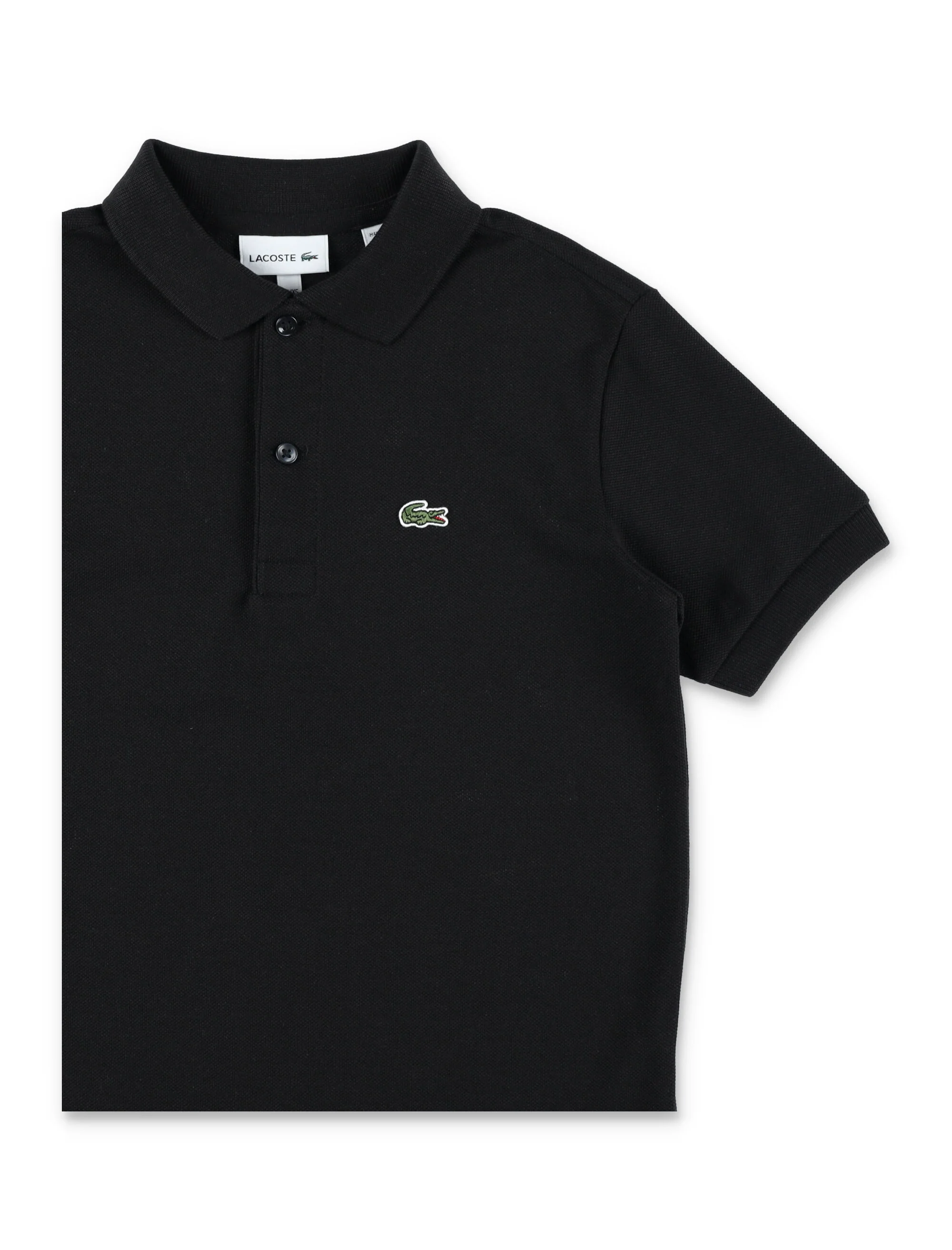 Lacoste Kids Cotton Petit Piqué Polo Black T-shirt