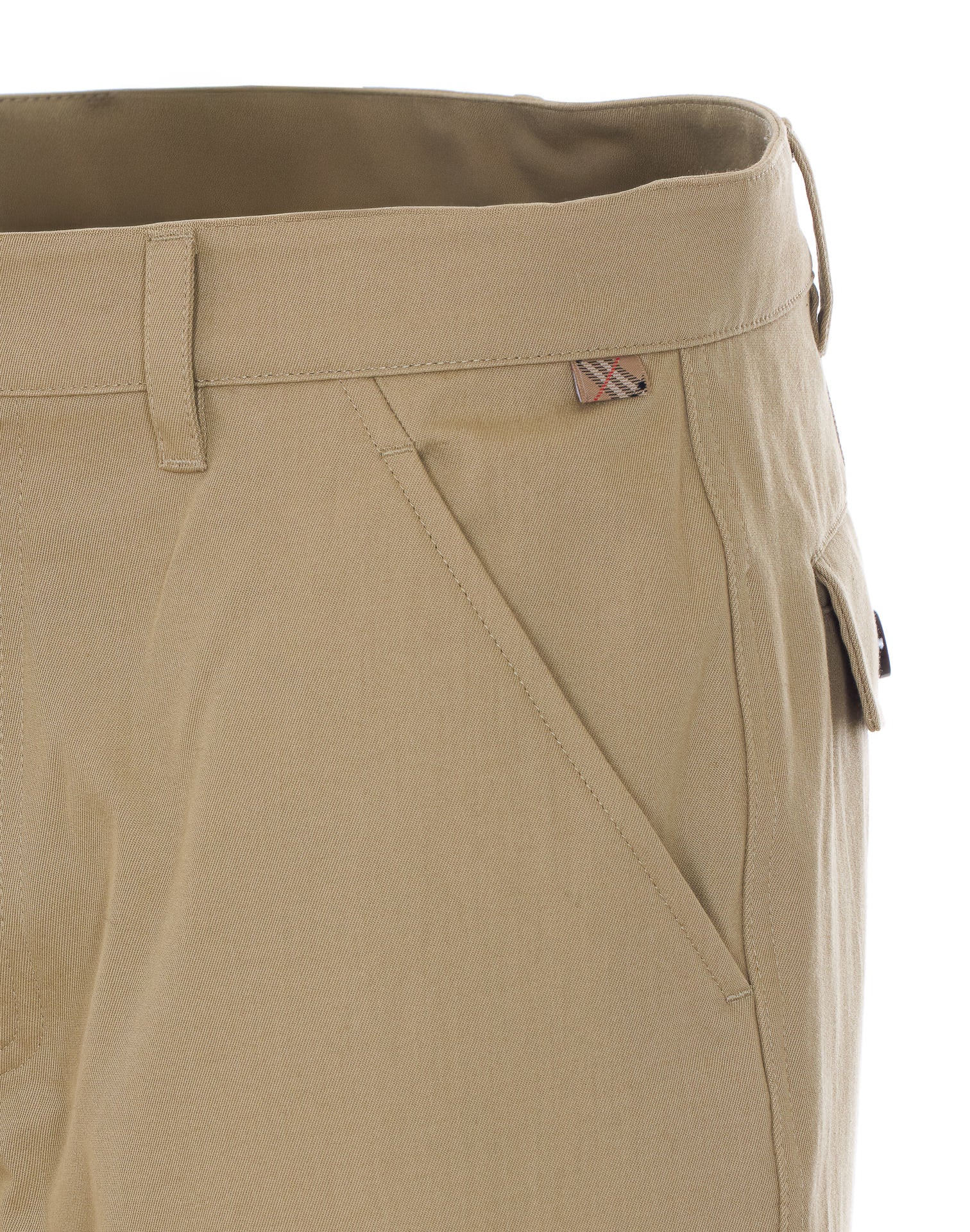 Burberry Trousers Beige Cotton