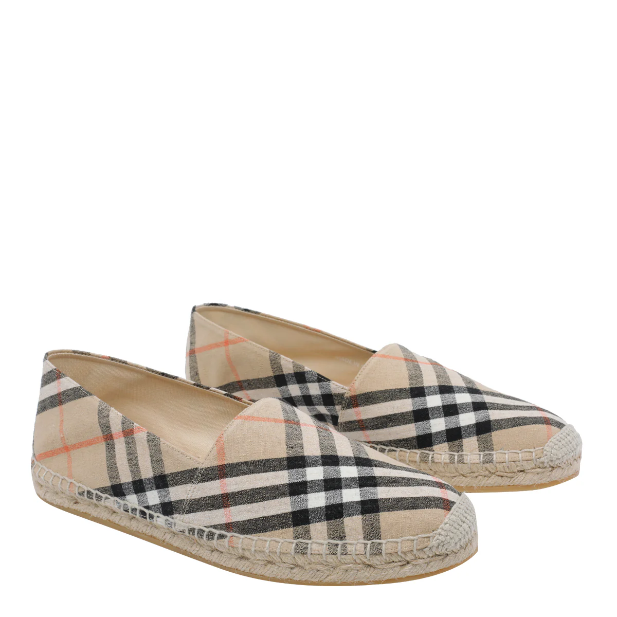 Burberry Flat shoes Beige Fabric/rubber Sole
