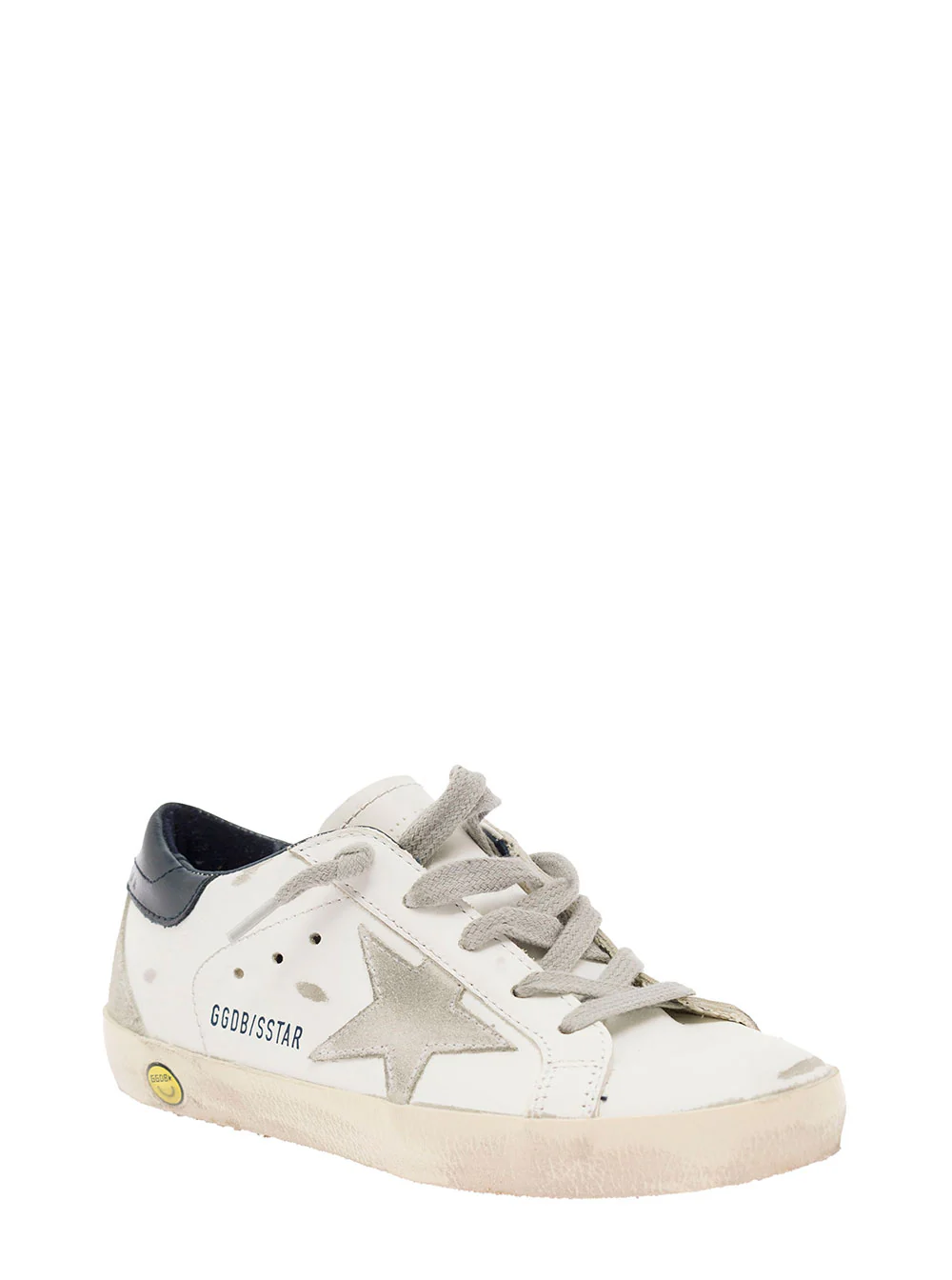 Golden Goose Kids Sneaker Super Star White with Suede Inserts Kids Cow