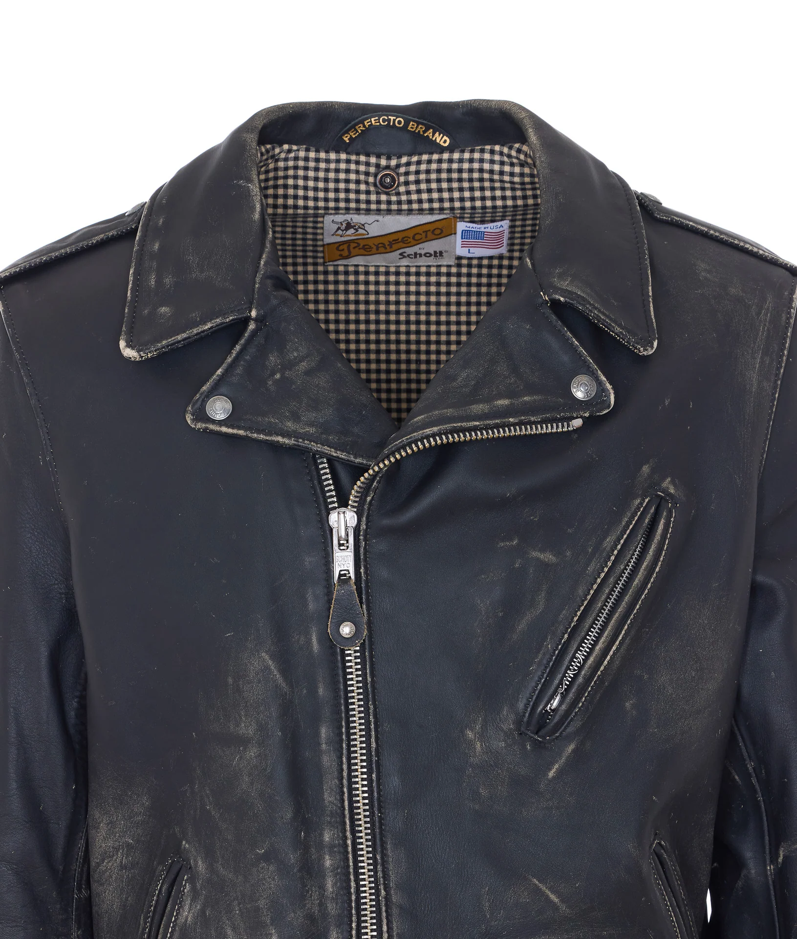 Schott Nyc Jackets Black Cowhide Leather