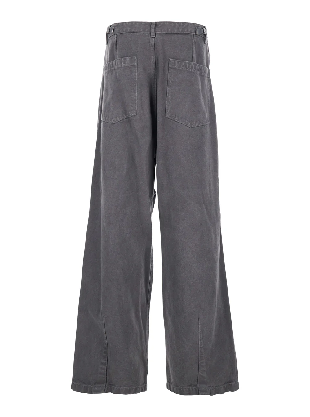Wooyoungmi Grey Pants with Belt Loops in Cotton Man Trousers