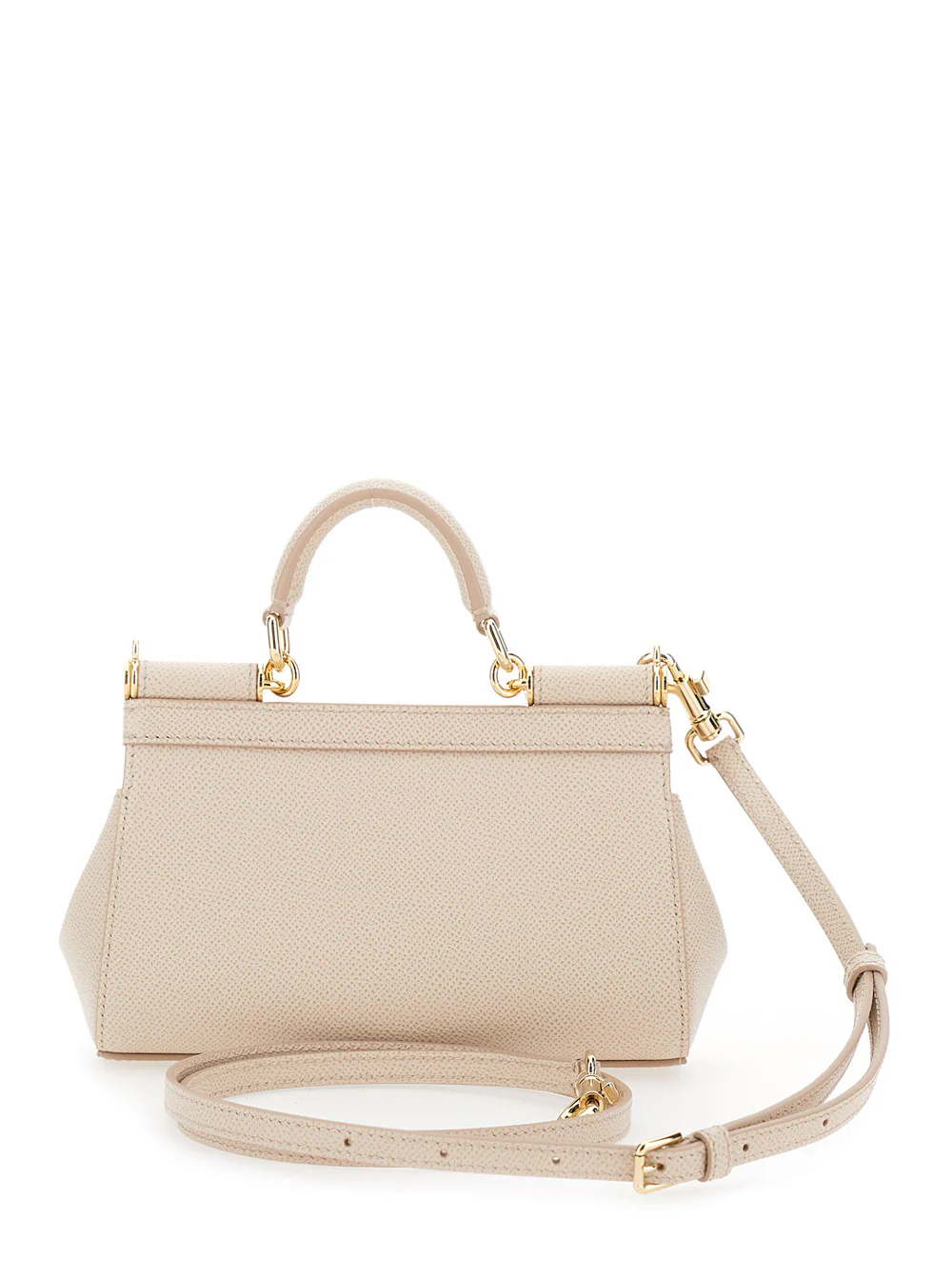 Dolce & Gabbana Sicily Pink Handbag With Adjustable And Removable Shoulder Strap Logo Plate On The Front Leather For Women Hand Bags