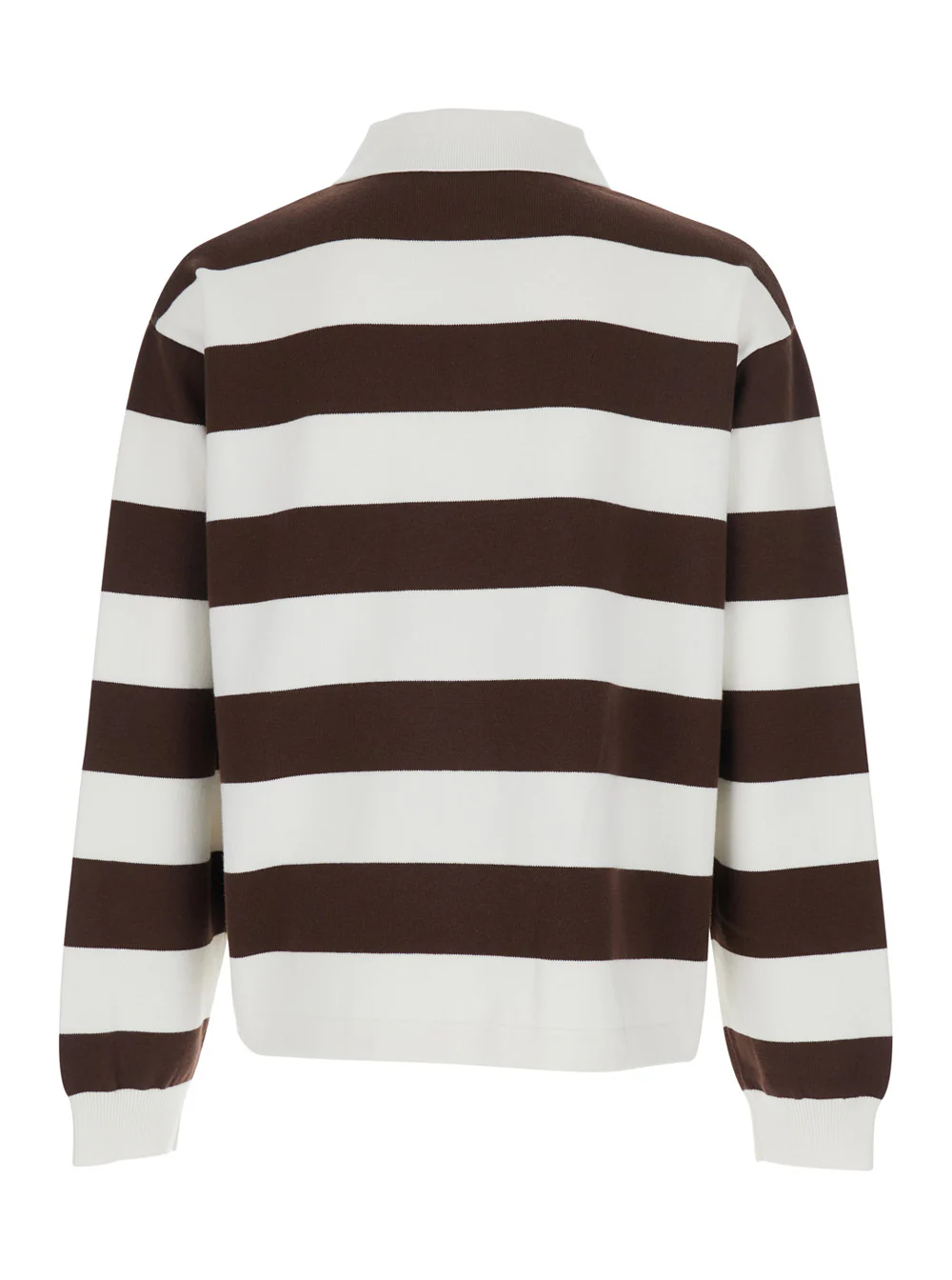 Axel Arigato Rey Polo Sweater Brown with Collar and Long Sleeves in Merino Cotton Blend for Women Wool Sweatshirts