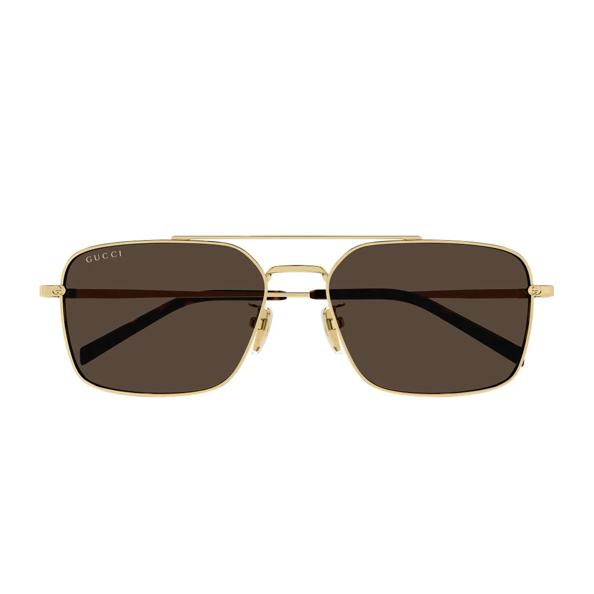 Gucci Gg1957sa Linea Institutional Logo Gold / Brown Metallo Sunglasses