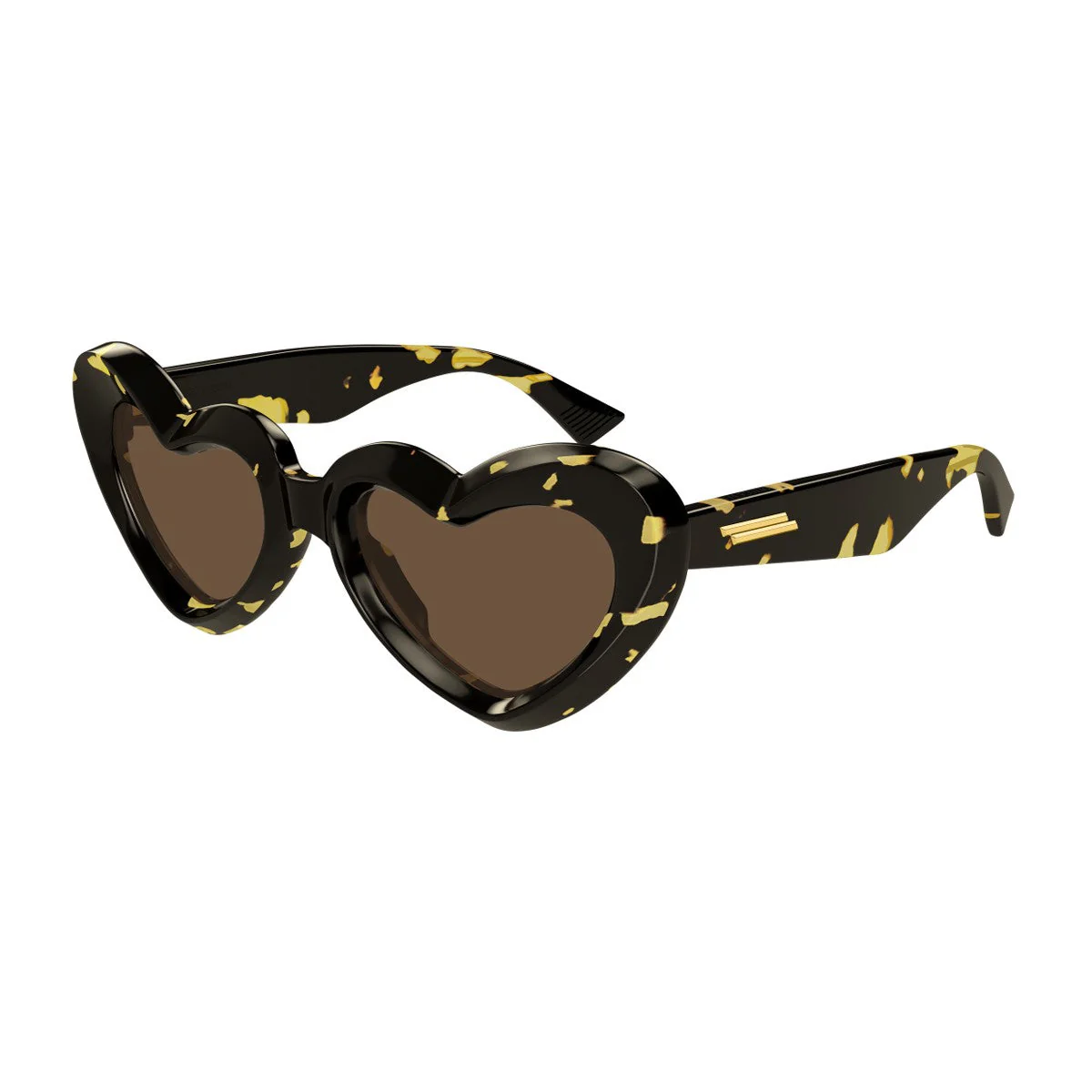 Bottega Veneta Bv1432s Linea Ribbon Havana Acetato Riciclato Sunglasses