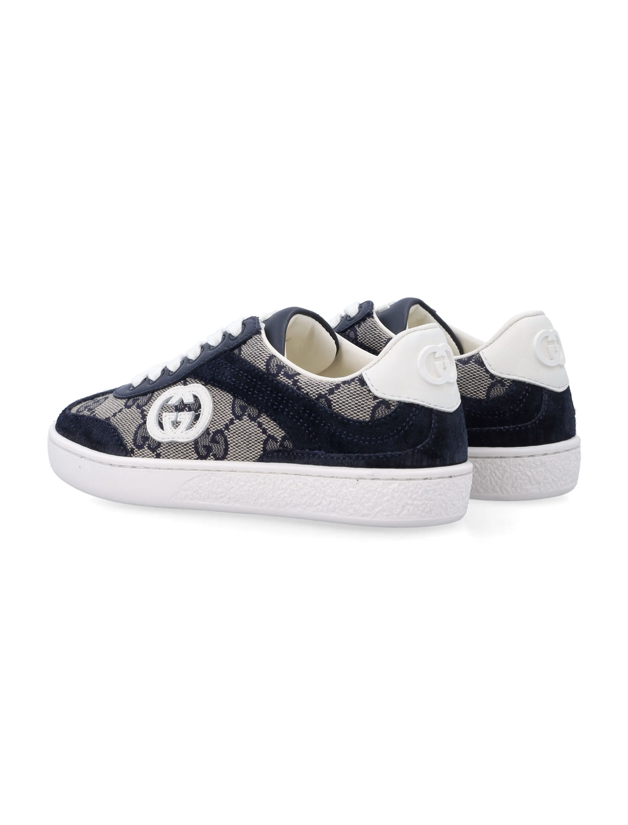 Gucci Kids GG Sneakers Blu Calf Skin