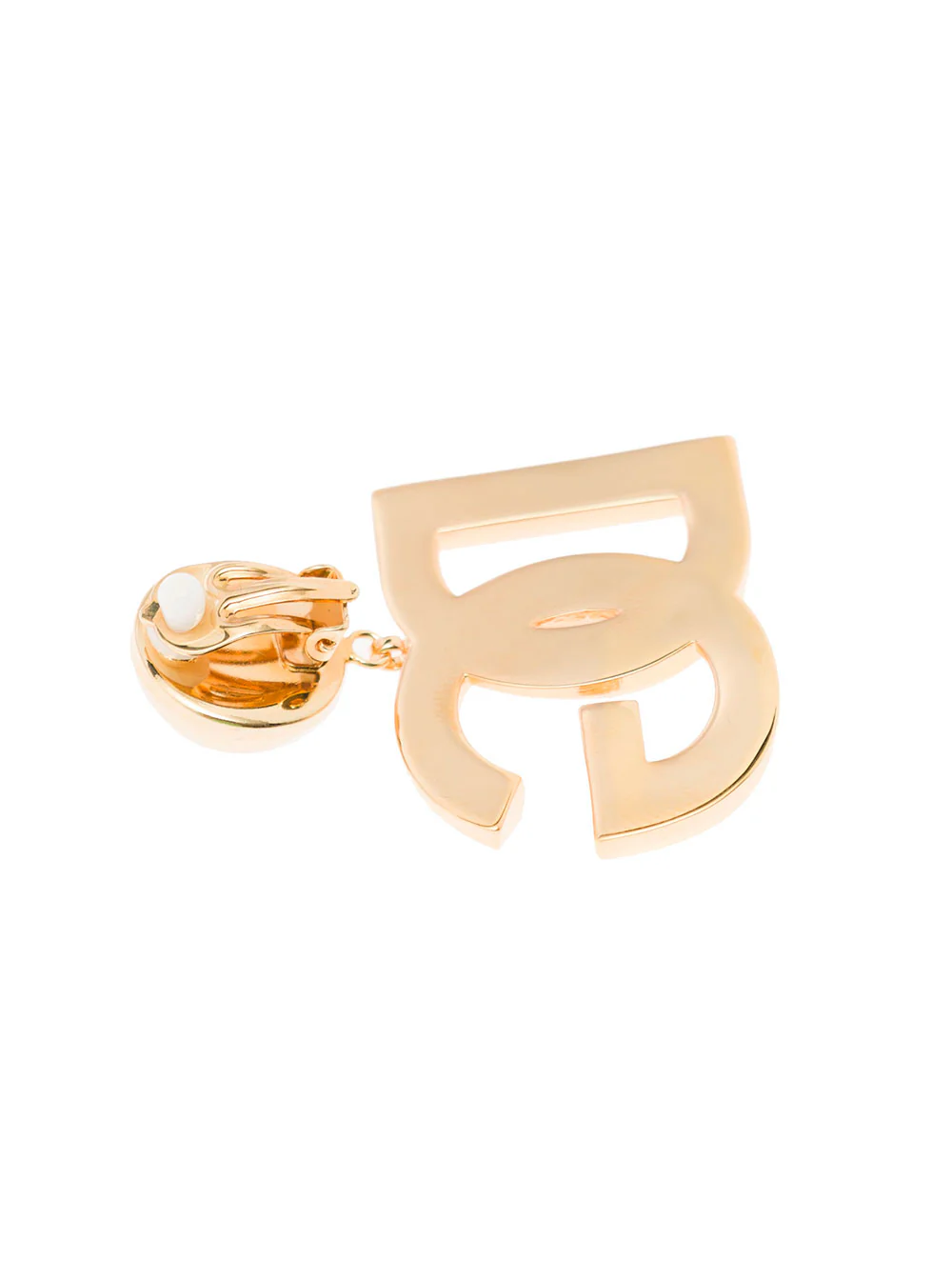 Dolce & Gabbana Gold DG Logo Clip Earrings in Brass for Women Metallic