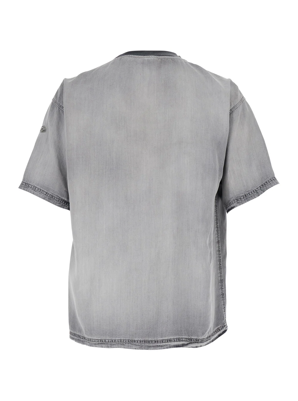 Diesel Crew Neck T-shirt with Faded Effect in Gray Tech Fabric for Men Grey Lyocel Tshirts And Polo Shirts Diesel Crew Neck T-shirt with Faded Effect in Gray Tech Fabric for Men Grey Lyocel Tshirts And Polo Shirts