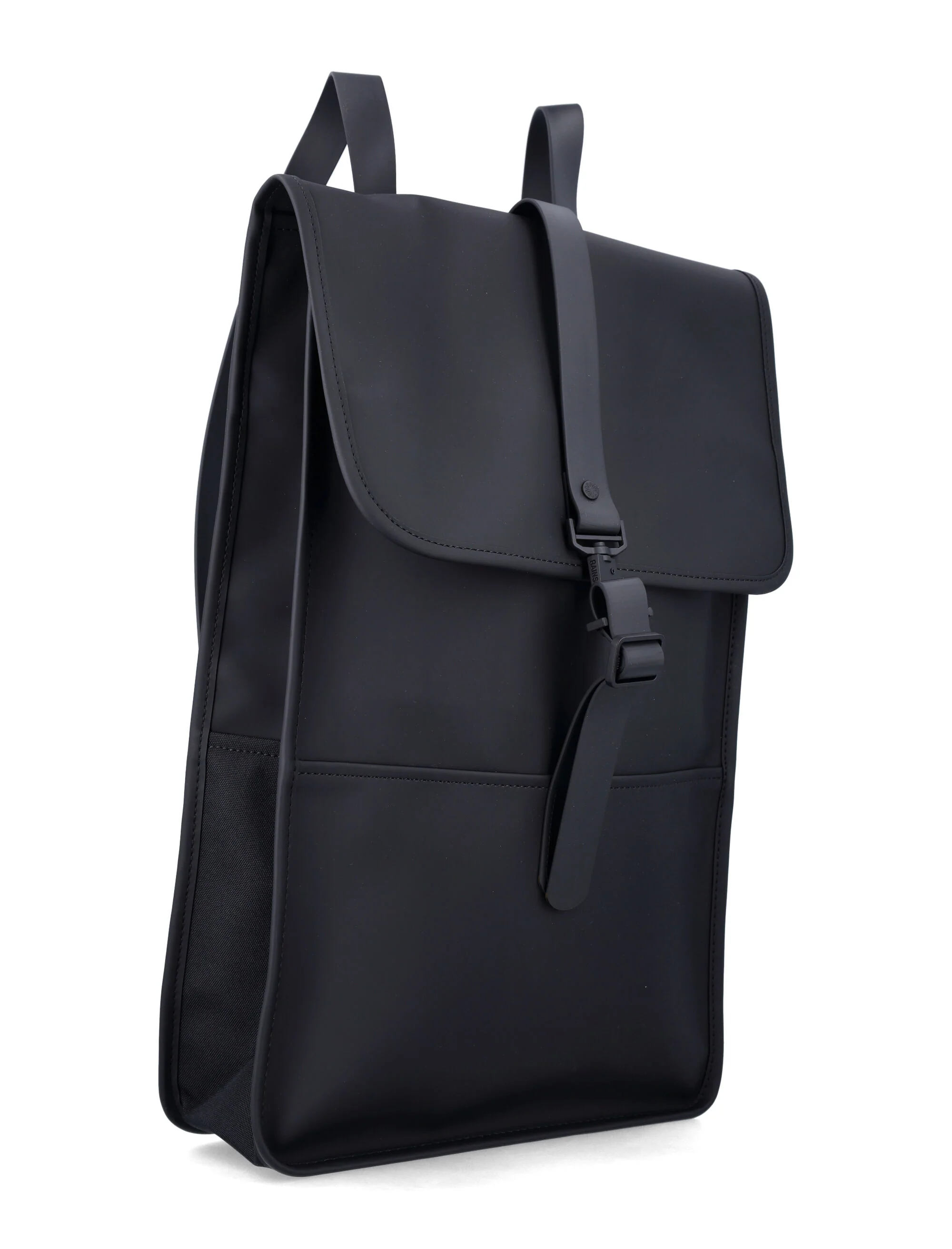 Rains Waterproof Backpack with Laptop Pocket Black Polyester Coating