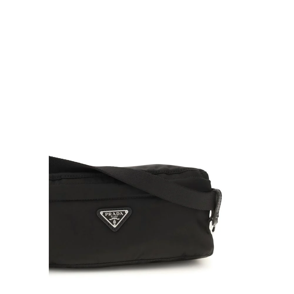 Prada Black Recycled Polyamide Clutch Bag