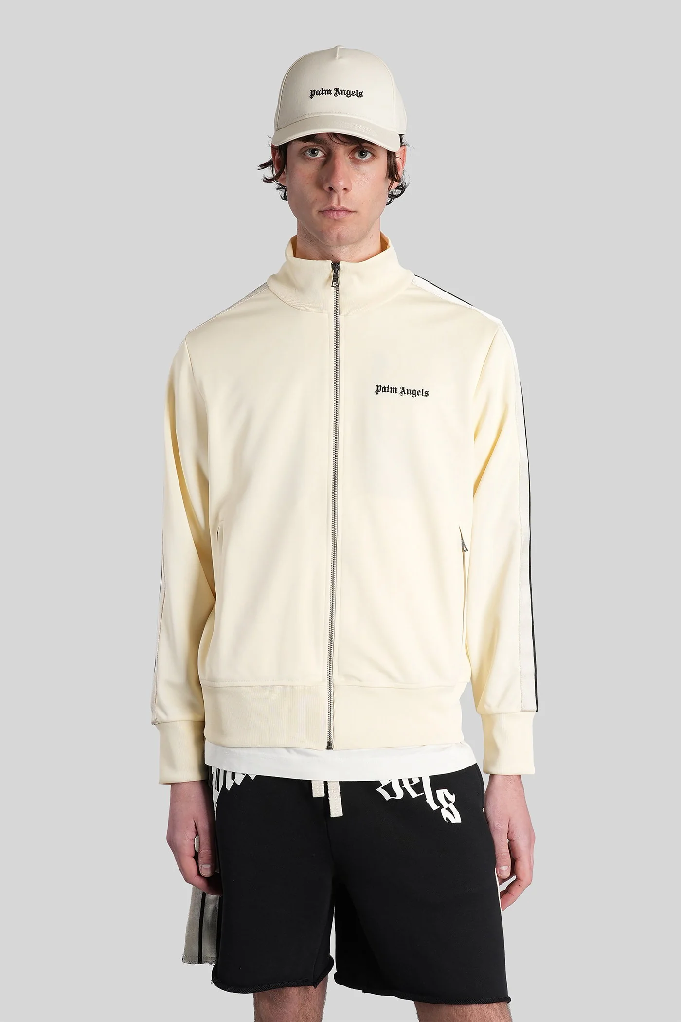 Palm Angels Sweatshirt Beige Polyester Abbigliamento