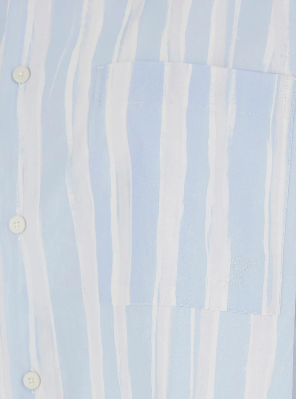 Jacquemus La Chemise Camargue Light Blue T-Shirt with Classic Collar and All-Over Stripe Motif in Cotton for Men Shirts Blouses