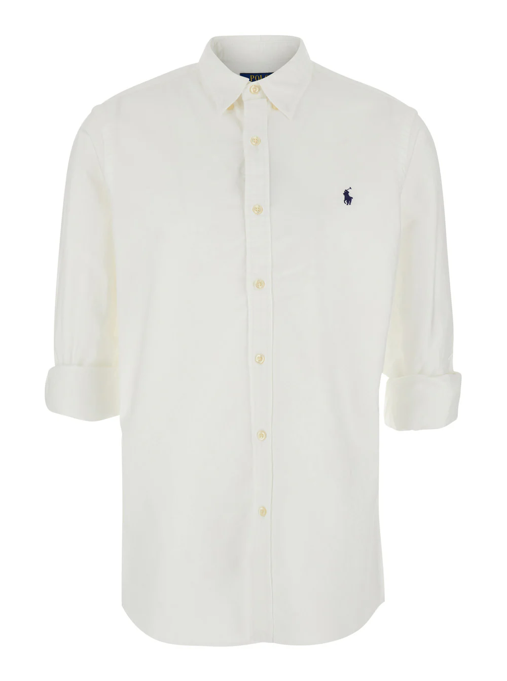 Polo Ralph Lauren Oxford Slim Fit White Shirt with Logo on the Front in Cotton for Men And Blouses