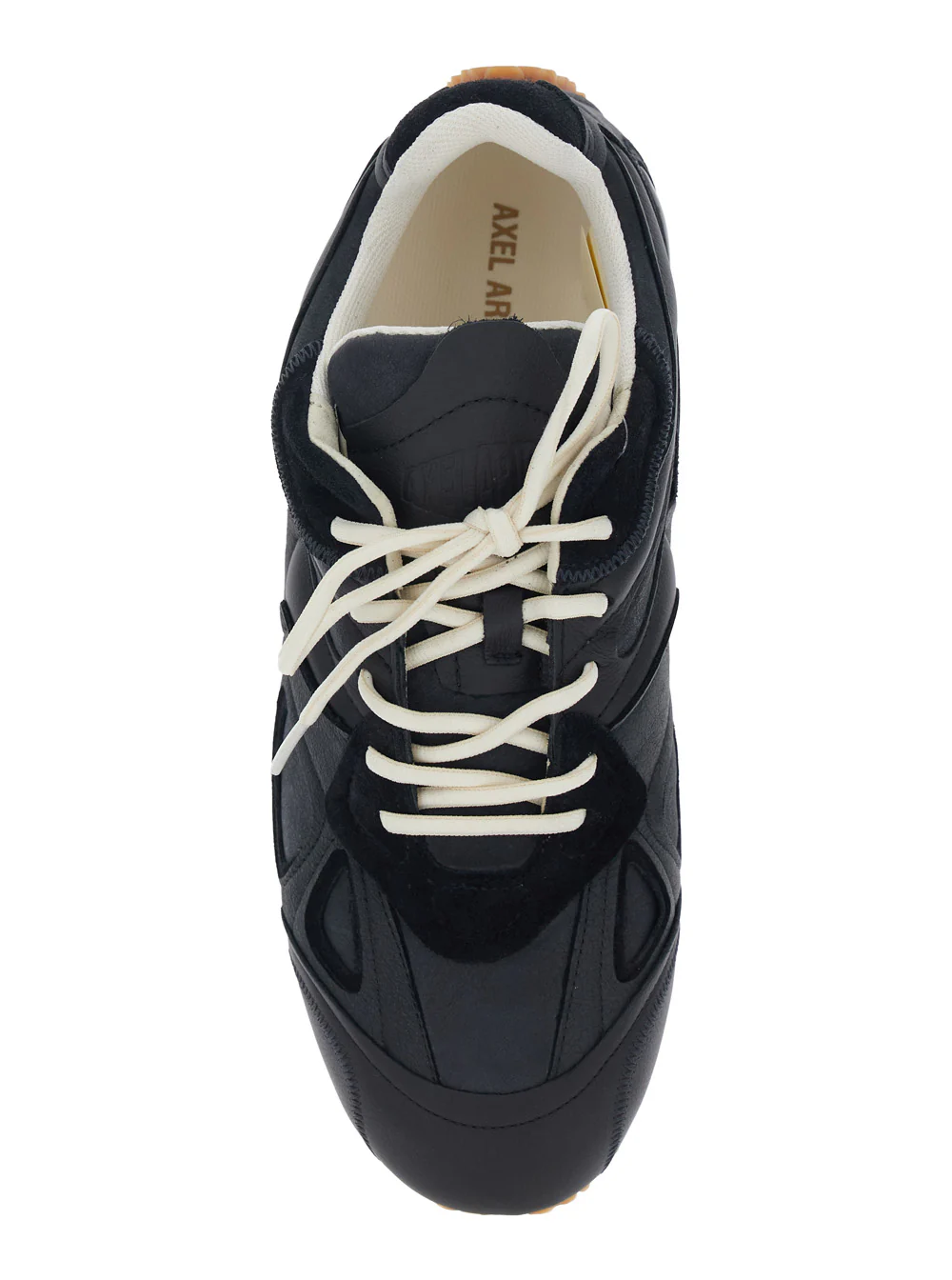 Axel Arigato Sneaker Slow Runner with Insert Design and Grooved Sole in Black Leather Suede for Men Nubuck