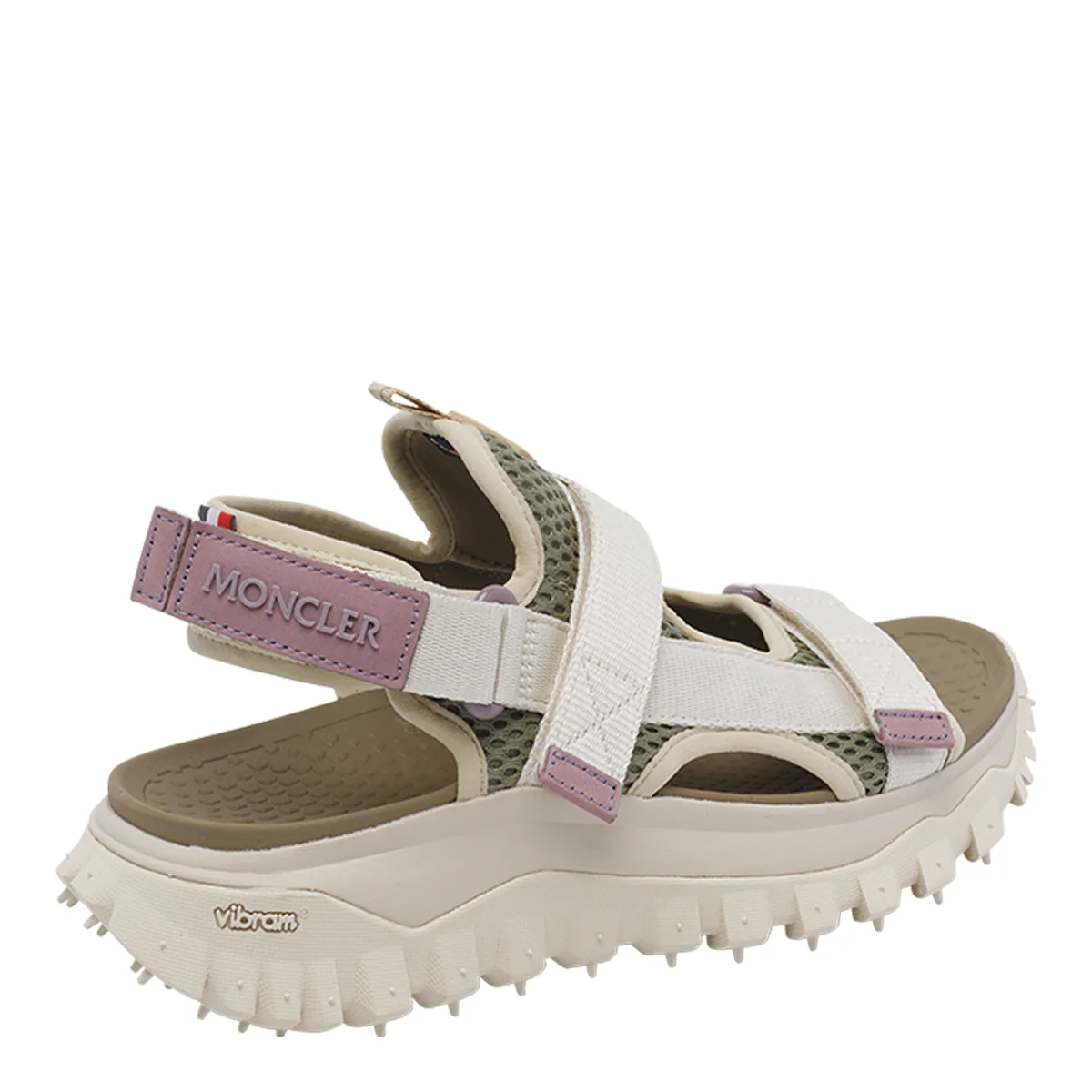 Moncler Sandals White Fabric/rubber Sole